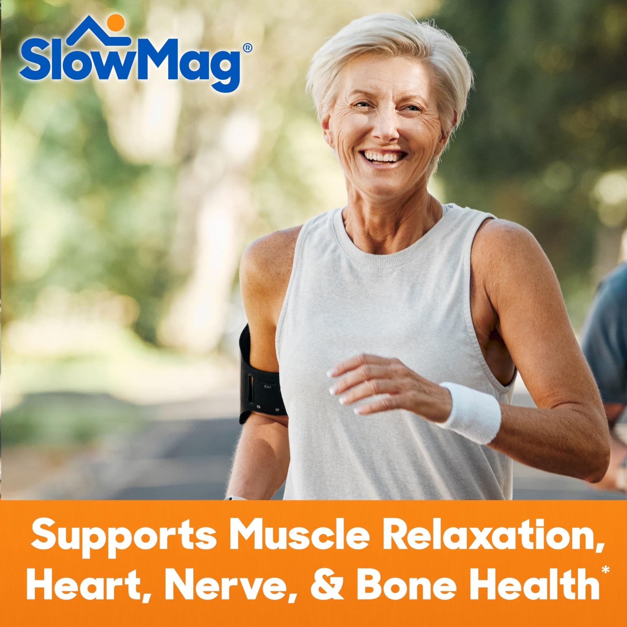 SlowMag Muscle & Heart Magnesium Chloride Supplement with Calcium, 120 Count, Supports Muscle Relaxation, Heart, Nerve & Bone Health, High Absorption - OzHealthStandard