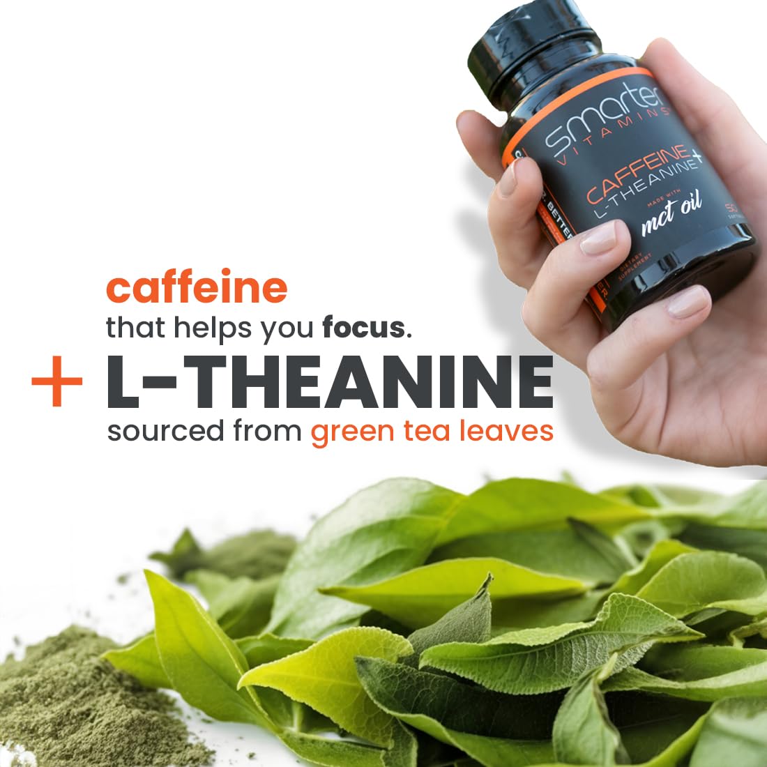 SmarterVitamins 200mg Caffeine Pills - MCT Oil from 100% Coconuts + 100mg L-Theanine, Energy and Focus - OzHealthStandard