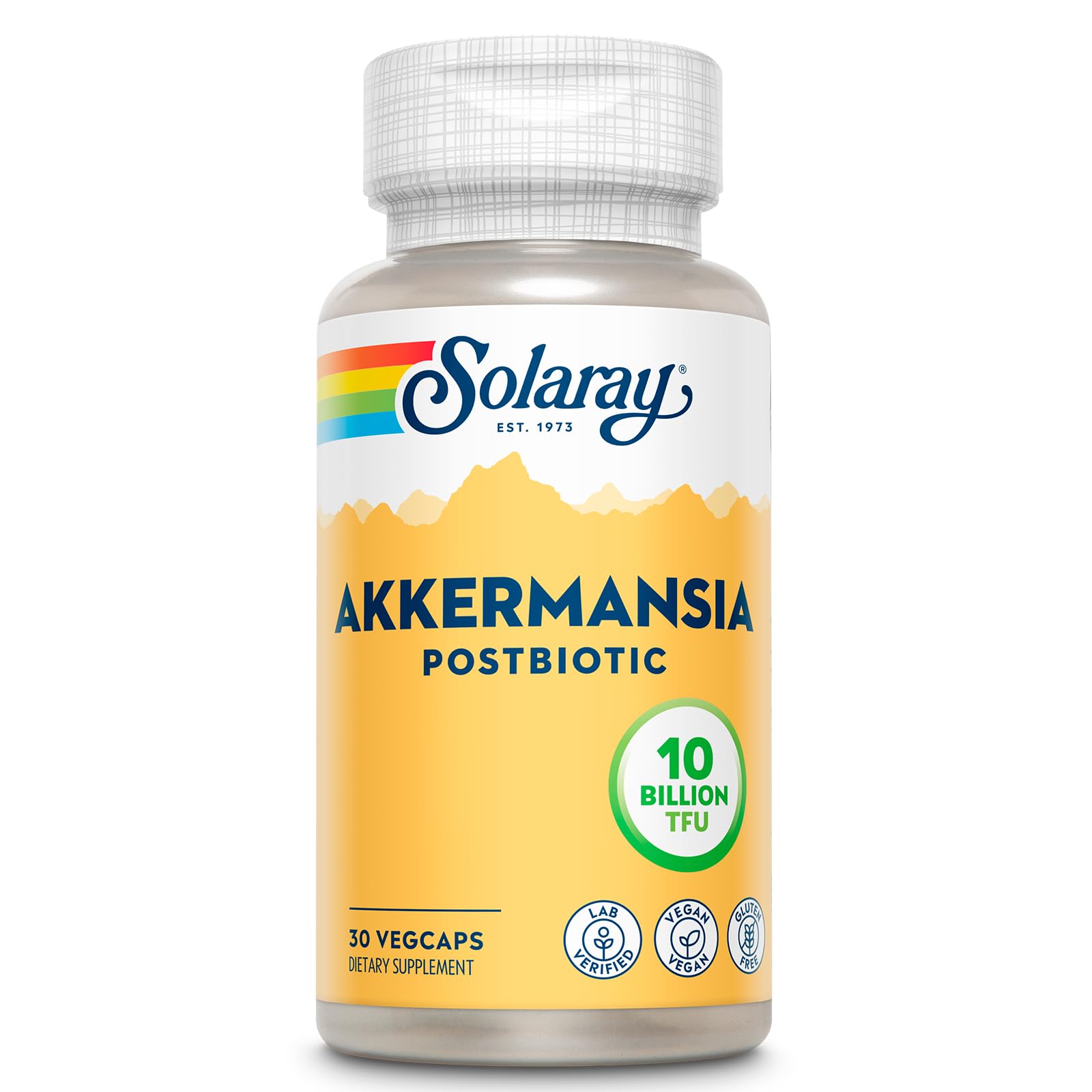 SOLARAY Akkermansia Postbiotic, Akk11, 10 Billion TFU, Beneficial Strain for Gut Health Support, Vegan, Gluten-Free, 60-Day Guarantee, 30 Servings, 30 VegCaps - OzHealthStandard