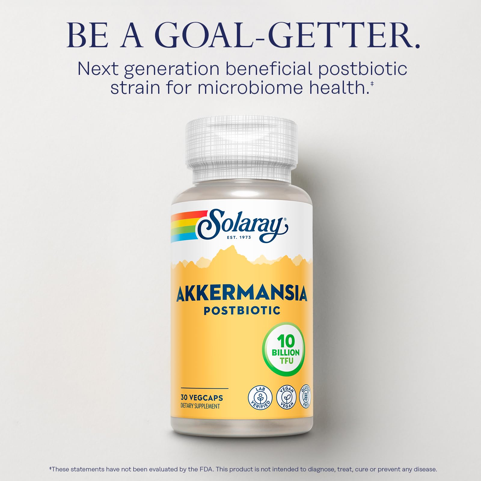SOLARAY Akkermansia Postbiotic, Akk11, 10 Billion TFU, Beneficial Strain for Gut Health Support, Vegan, Gluten-Free, 60-Day Guarantee, 30 Servings, 30 VegCaps - OzHealthStandard