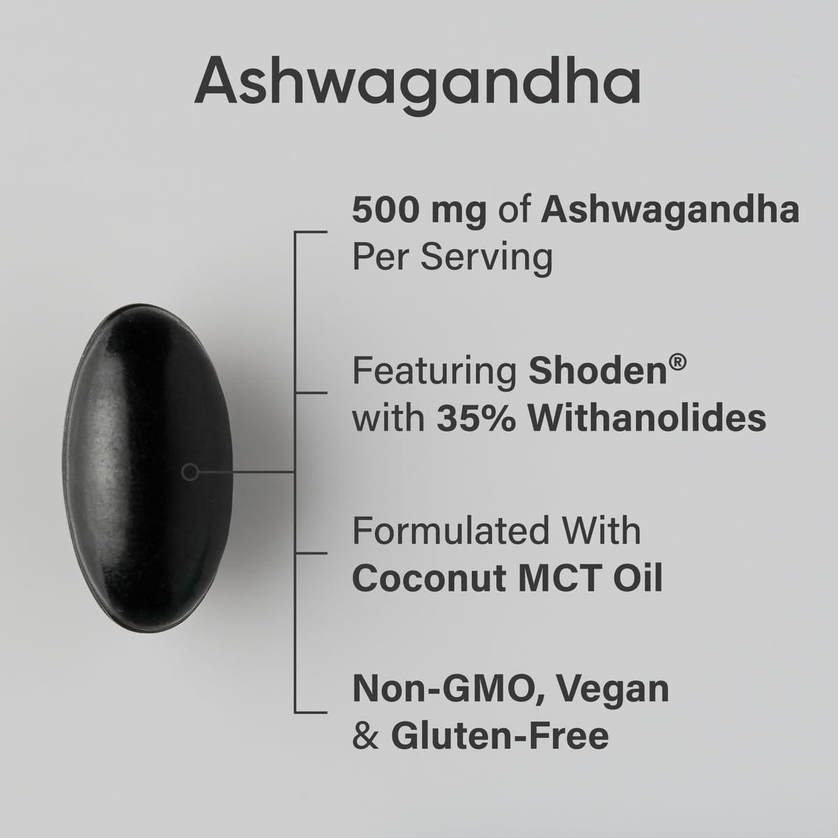 Sports Research® Ashwagandha Softgels with Coconut MCT Oil - Natural Adaptogen Made with Shoden® Ashwa for Relaxation, Calm & Sleep Support - Gluten Free & Vegan Friendly - 60 Count - OzHealthStandard