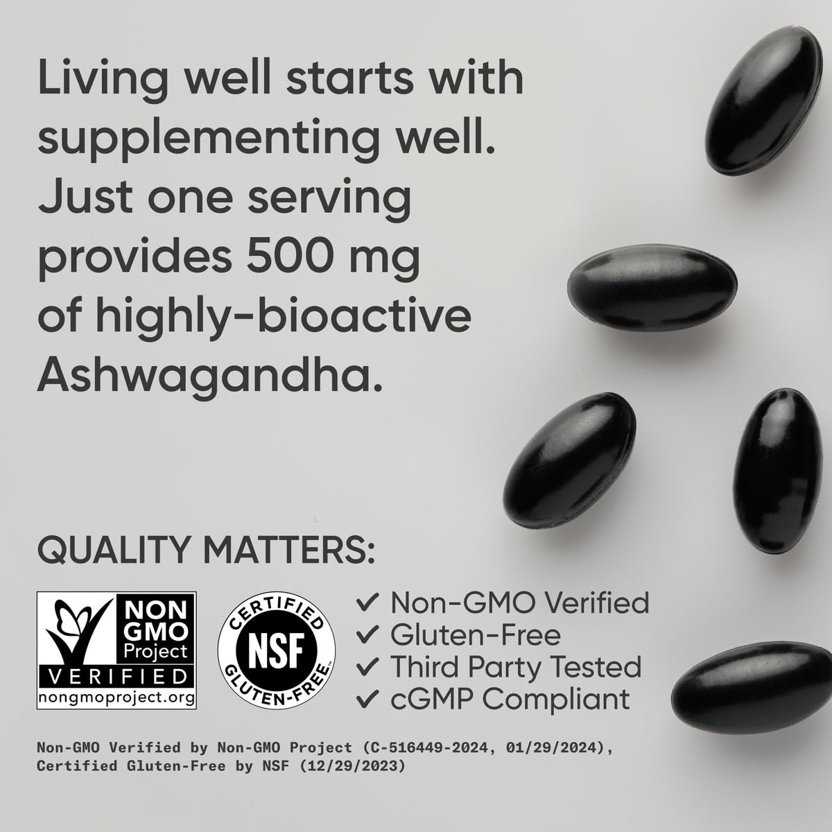 Sports Research® Ashwagandha Softgels with Coconut MCT Oil - Natural Adaptogen Made with Shoden® Ashwa for Relaxation, Calm & Sleep Support - Gluten Free & Vegan Friendly - 60 Count - OzHealthStandard