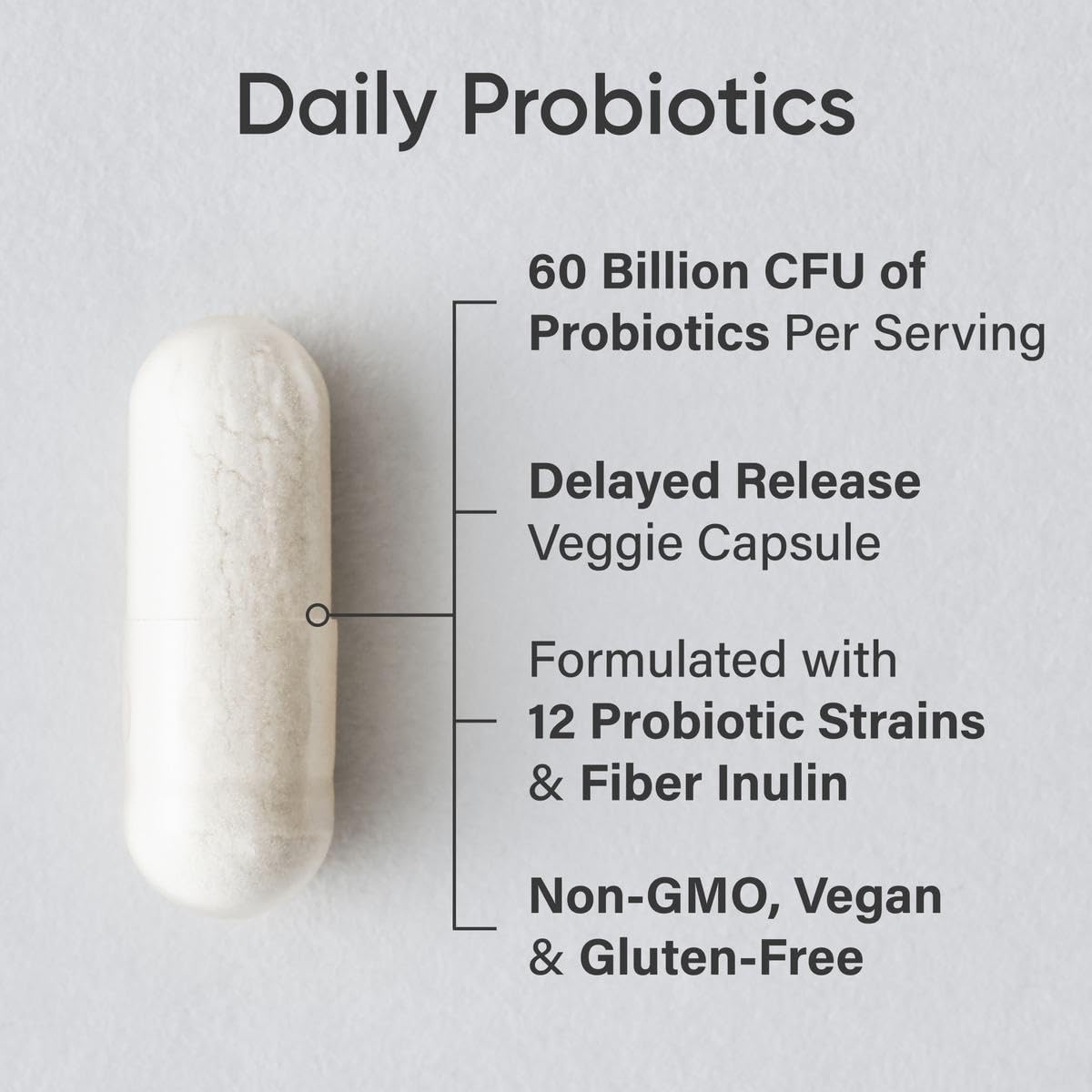 Sports Research Daily Probiotics with Prebiotics, 60 Billion CFU - Vegan Capsules for Gut Health & Digestive Support, Probiotics for Women & Men - OzHealthStandard
