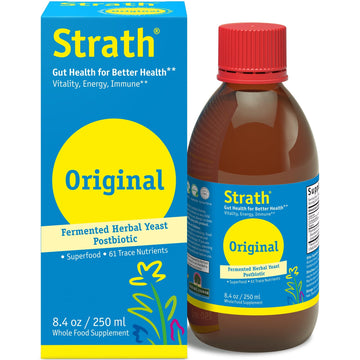 Strath Fermented Herbal Yeast Postbiotic - (8.4 Fl oz) Daily Nutritional Food Supplement Liquid | Supports Metabolism | Vegetarian | Lactose-Free | No Artificial Additives - OzHealthStandard