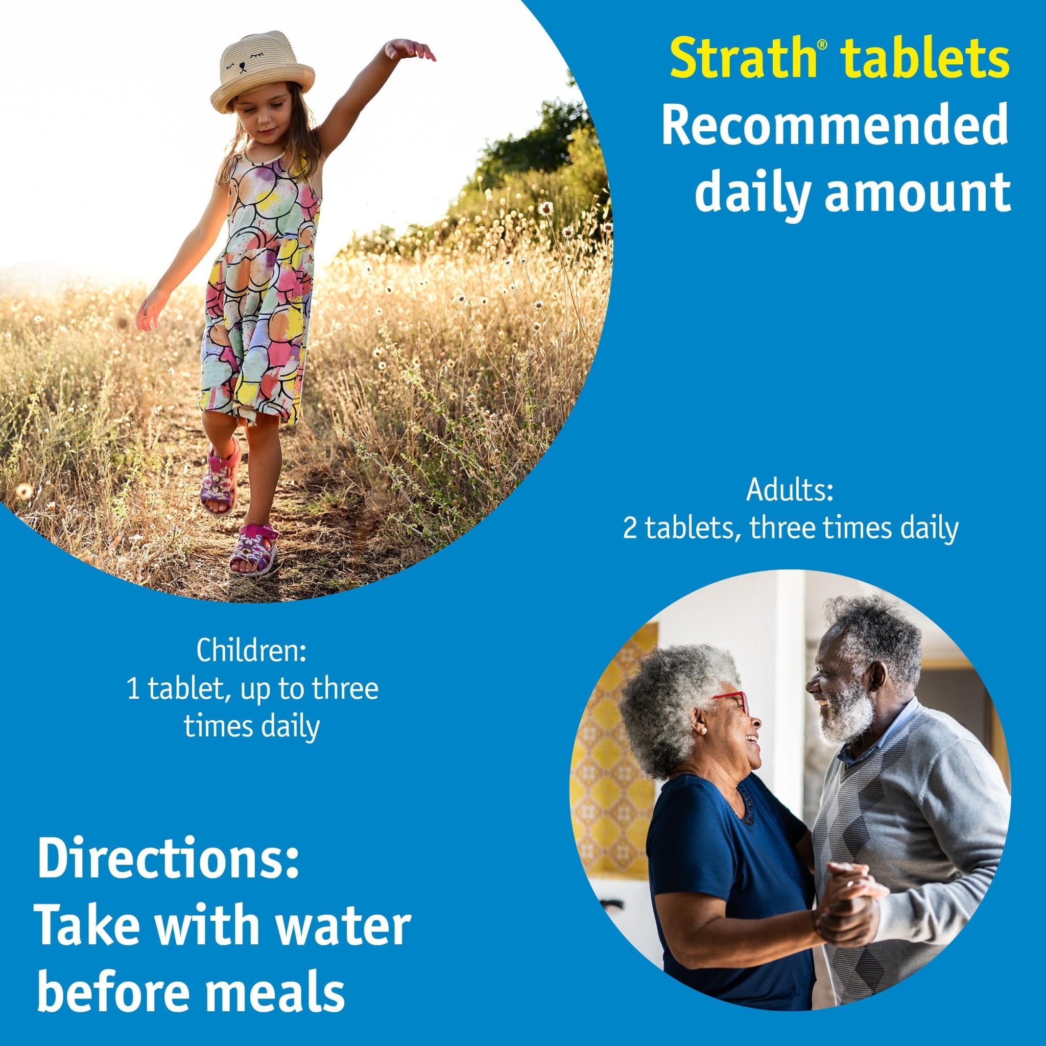 Strath Nutritional Yeast Tablets - Vegetarian, Lactose Free, Artificial Additive Free - Digestive Support, Nutrient Absorption - Unflavored Daily Supplement - Prebiotic and Postbiotic - OzHealthStandard