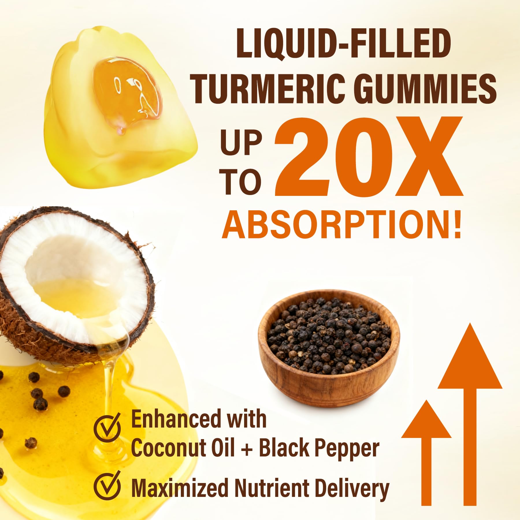 Sugar Free Turmeric Curcumin Filled Gummies 550mg for Adults, Ginger & Black Pepper | 95% Curcuminoids w/Prebiotic Probiotic & Postbiotic Blend, Support, Immune & Digestive Health, Vegan, 2Pack - OzHealthStandard