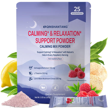 Super Cortisol Drink – Calm Magnesium Powder, L-Theanine, Lion’s Mane & Ashwagandha | Relaxation, Focus & Stress Balance for Women | Sugar-Free, On-The-Go | Red Raspberry Flavor, 25 Servings - OzHealthStandard