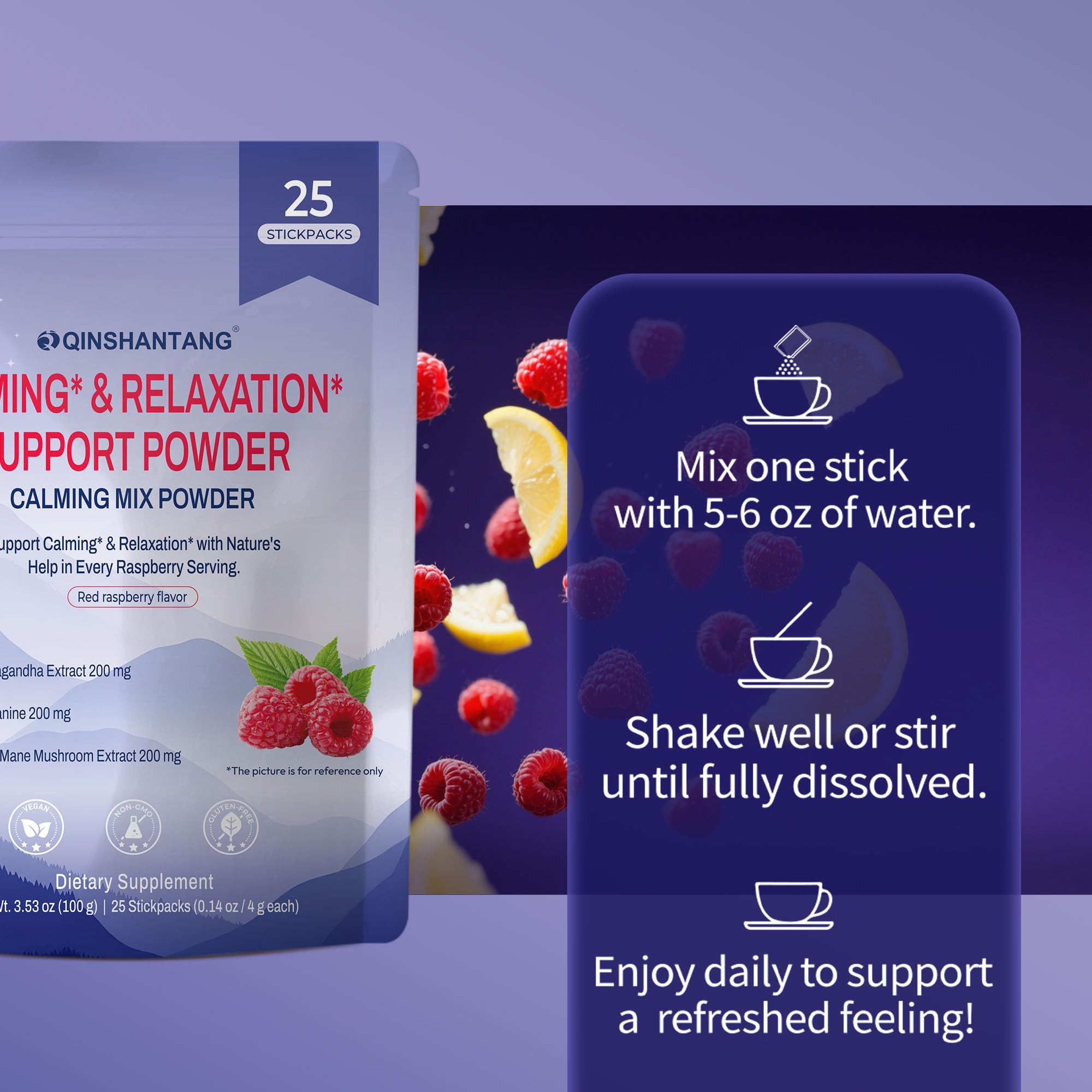 Super Cortisol Drink – Calm Magnesium Powder, L-Theanine, Lion’s Mane & Ashwagandha | Relaxation, Focus & Stress Balance for Women | Sugar-Free, On-The-Go | Red Raspberry Flavor, 25 Servings - OzHealthStandard