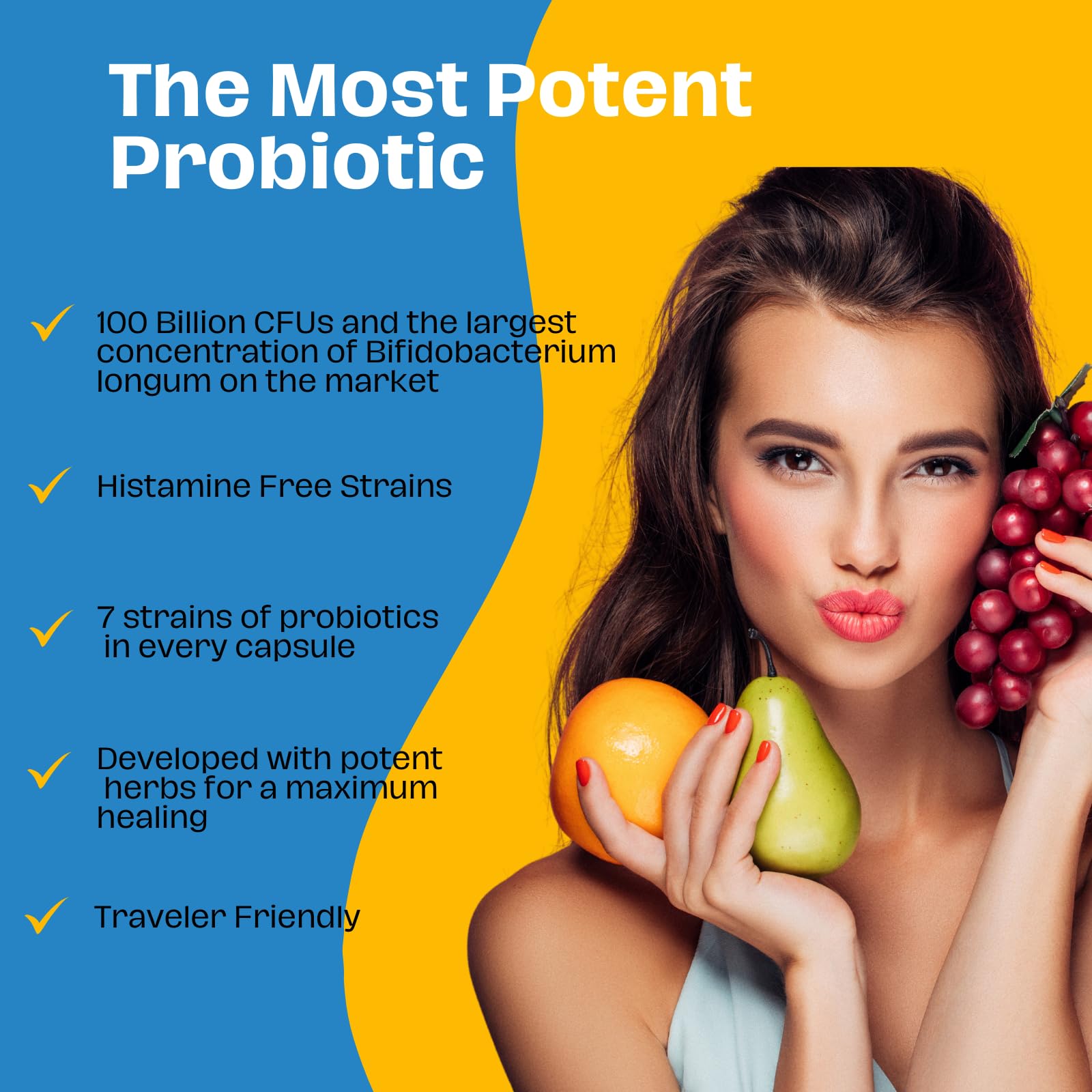 The Gut Institute Bifido Maximus Ultra High Potency Probiotics for Women and Men - Bifidobacterium longum 100 Billion CFUs - 28 ct - 7 Strains - No Histamines - No Refrigeration Needed - Made in USA - OzHealthStandard