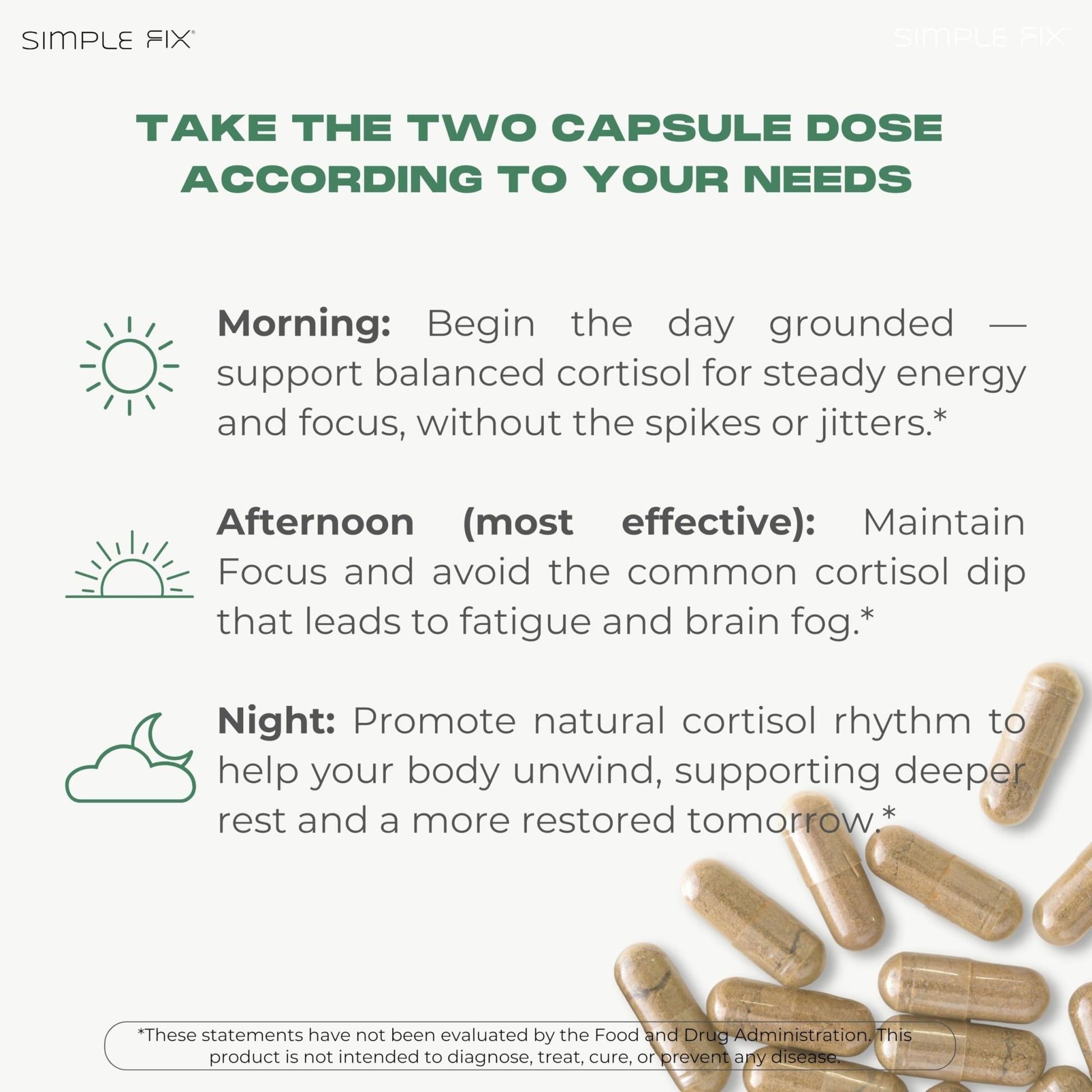 The Simple Fix Cortisol Balance Supplement – Supports Stress, Focus & Daily Energy – with Ashwagandha, Rhodiola Rosea, L-Theanine, Magnesium, Zinc & B6 – Adaptogen Formula – Vegan Capsules - OzHealthStandard
