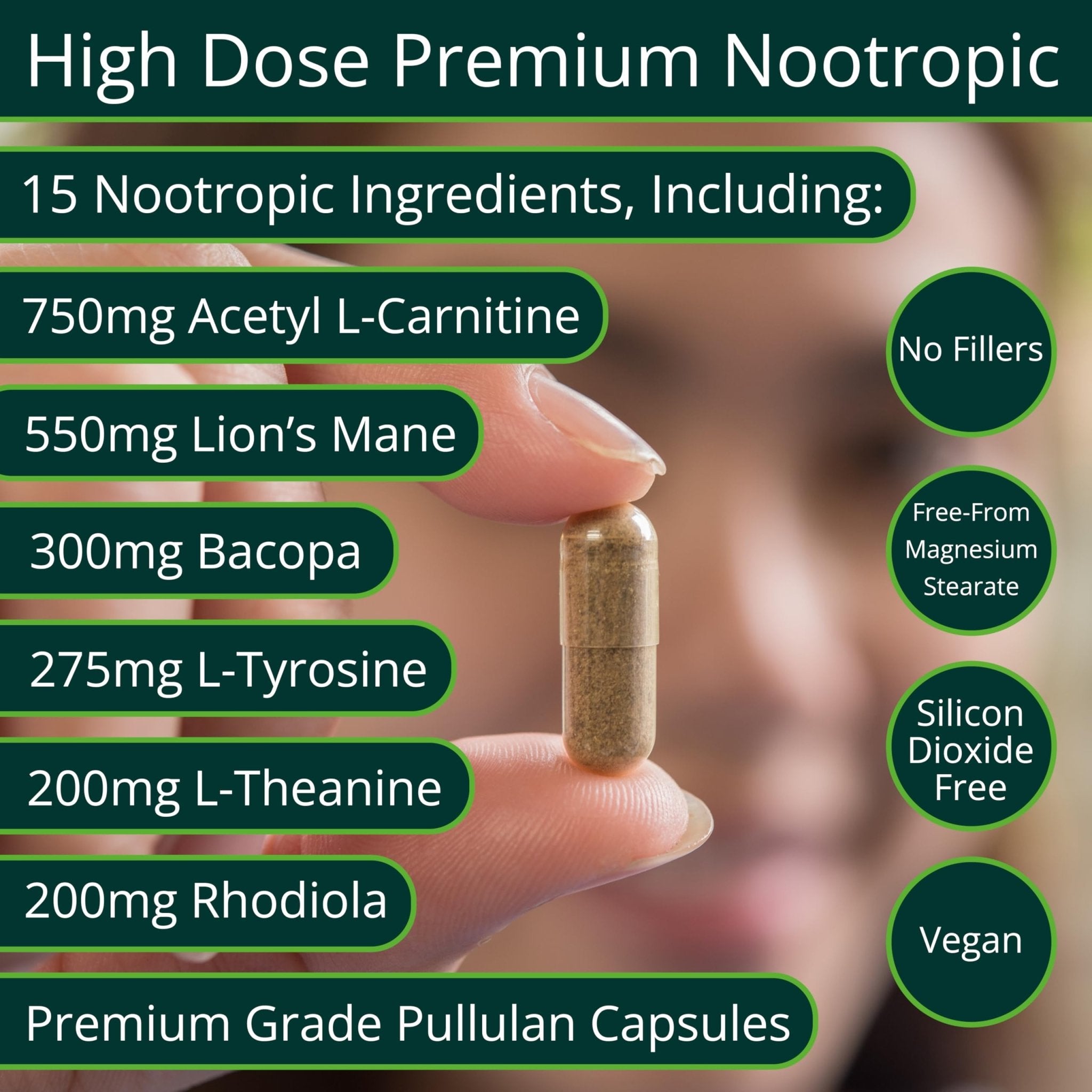 ThinkEase Brain Supplement (120 Capsules) | Memory, Mental Clarity, Focus, Cognitive Performance | Nootropic Supplement with L-Theanine, Acetyl L-Carnitine, Phosphatidylserine, Lion's Mane & More - OzHealthStandard