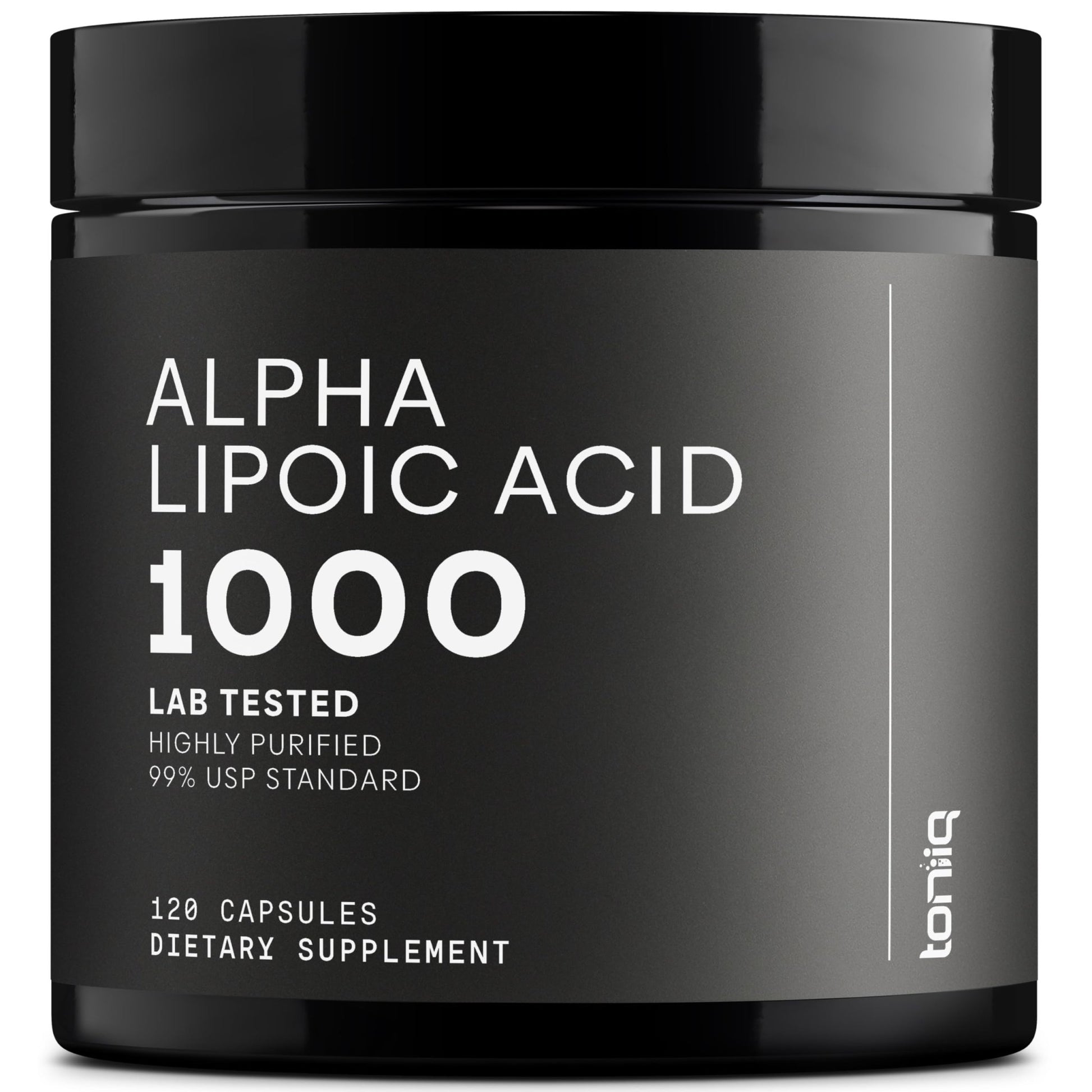 Toniiq 1000mg Ultra High Strength Alpha Lipoic Acid Capsules - Highly Purified 99%+ USP Standard - 120 Capsules ALA Supplement - OzHealthStandard