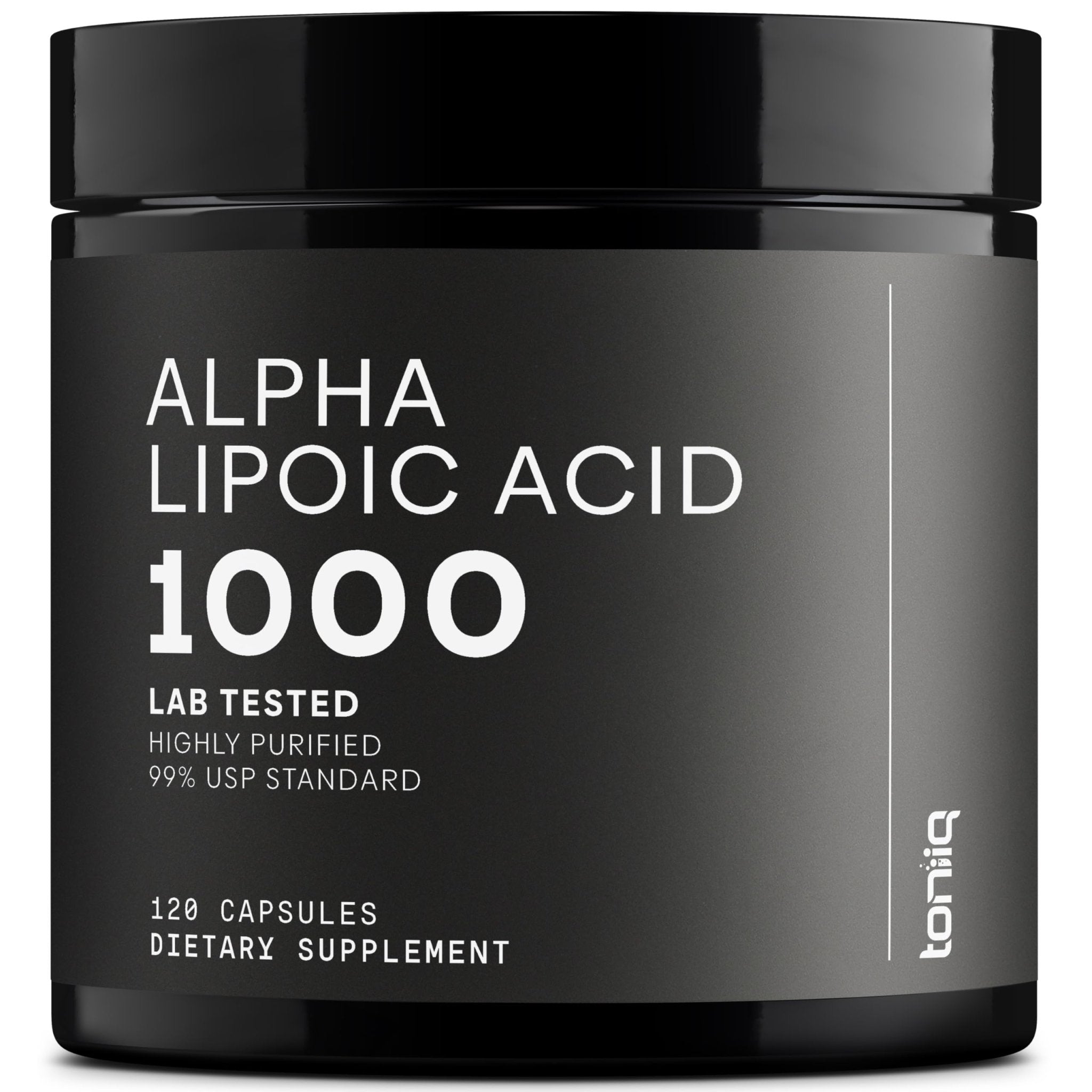 Toniiq 1000mg Ultra High Strength Alpha Lipoic Acid Capsules - Highly Purified 99%+ USP Standard - 120 Capsules ALA Supplement - OzHealthStandard