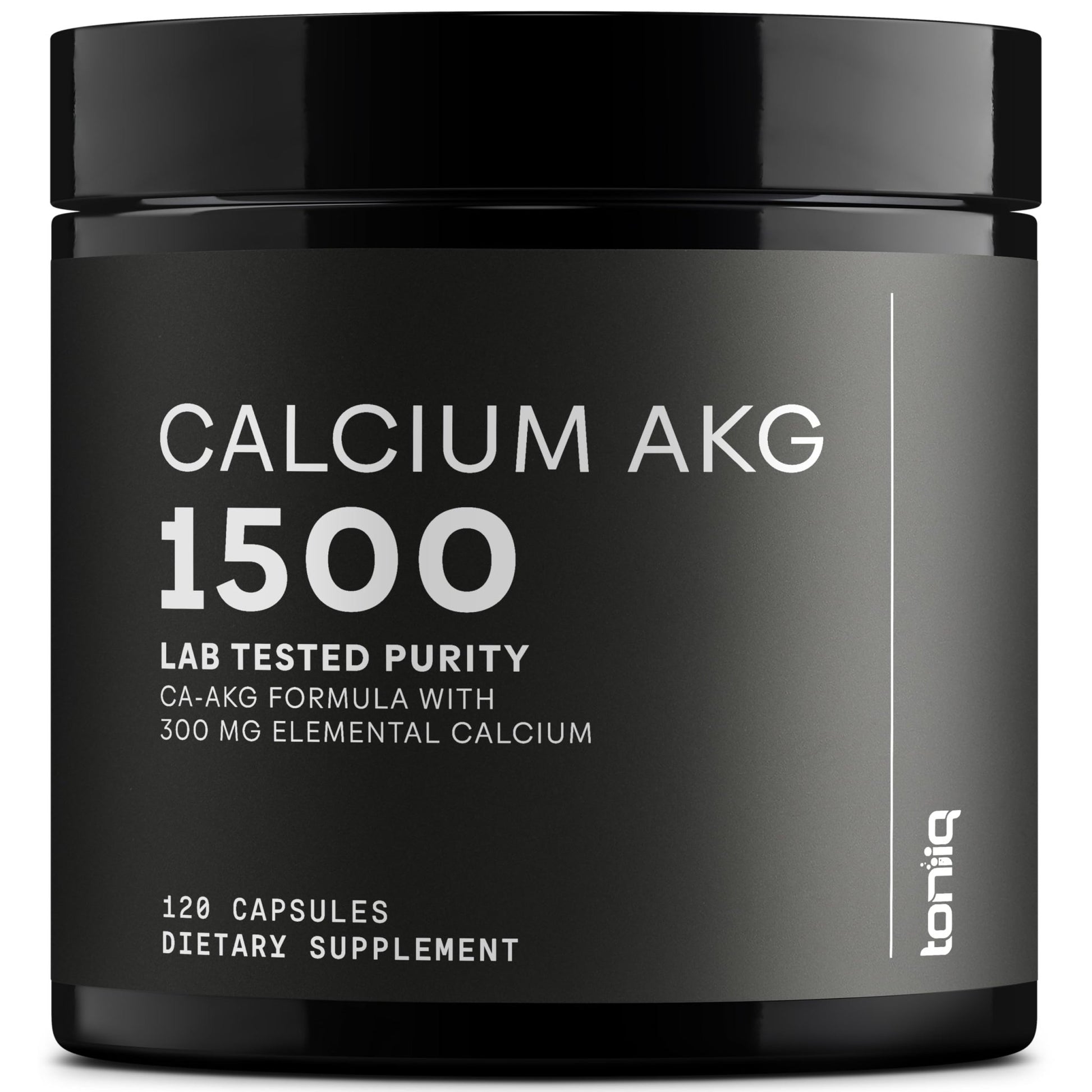 Toniiq 1500mg Ultra High Purity Ca AKG Supplement - 99%+ Highly Purified and Bioavailable Calcium Alpha-Ketoglutarate - Calcium AKG Longevity Supplement - 120 Ca-AKG Vegetarian Capsules - OzHealthStandard