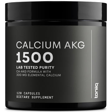Toniiq 1500mg Ultra High Purity Ca AKG Supplement - 99%+ Highly Purified and Bioavailable Calcium Alpha-Ketoglutarate - Calcium AKG Longevity Supplement - 120 Ca-AKG Vegetarian Capsules - OzHealthStandard