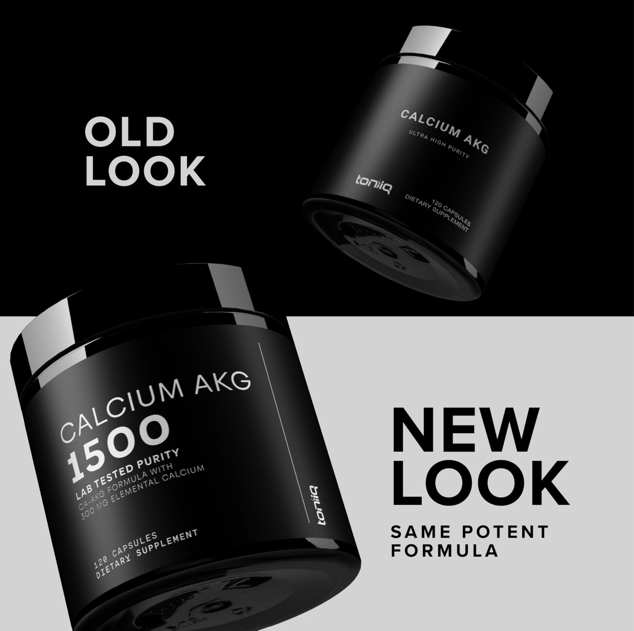 Toniiq 1500mg Ultra High Purity Ca AKG Supplement - 99%+ Highly Purified and Bioavailable Calcium Alpha-Ketoglutarate - Calcium AKG Longevity Supplement - 120 Ca-AKG Vegetarian Capsules - OzHealthStandard