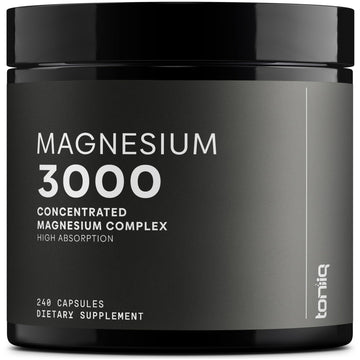 Toniiq 3,000mg Ultra High Strength Magnesium Glycinate - 20% Purified to Contain 600mg of Elemental Magnesium - Chelated and Bioavailable Magnesium - OzHealthStandard