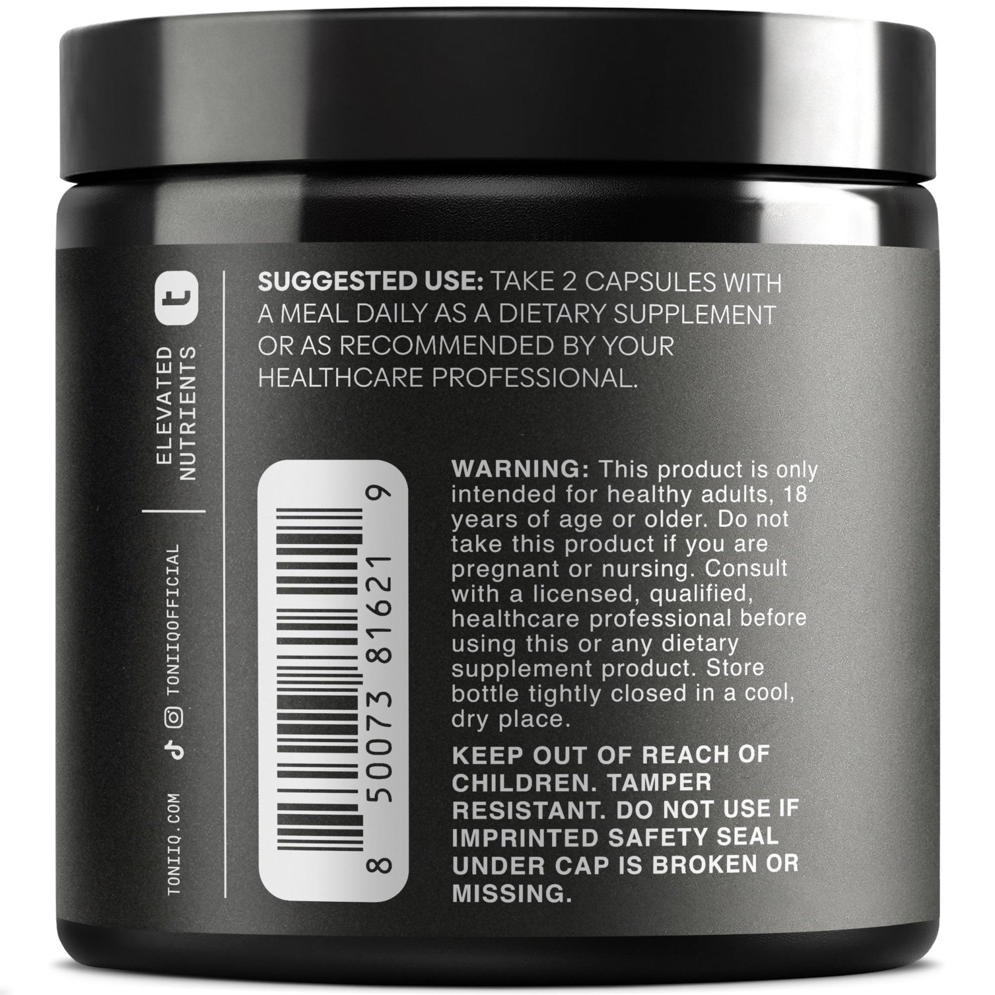 Toniiq 46,620 mg Olive Leaf Extract Complex – with 85% Oleanolic Acid, 50% Oleuropein & 20% Hydroxytyrosol - 50:1 Extract Ratio – 1000mg Extract Per Serving – Third-Party Tested – 120 Capsules - OzHealthStandard