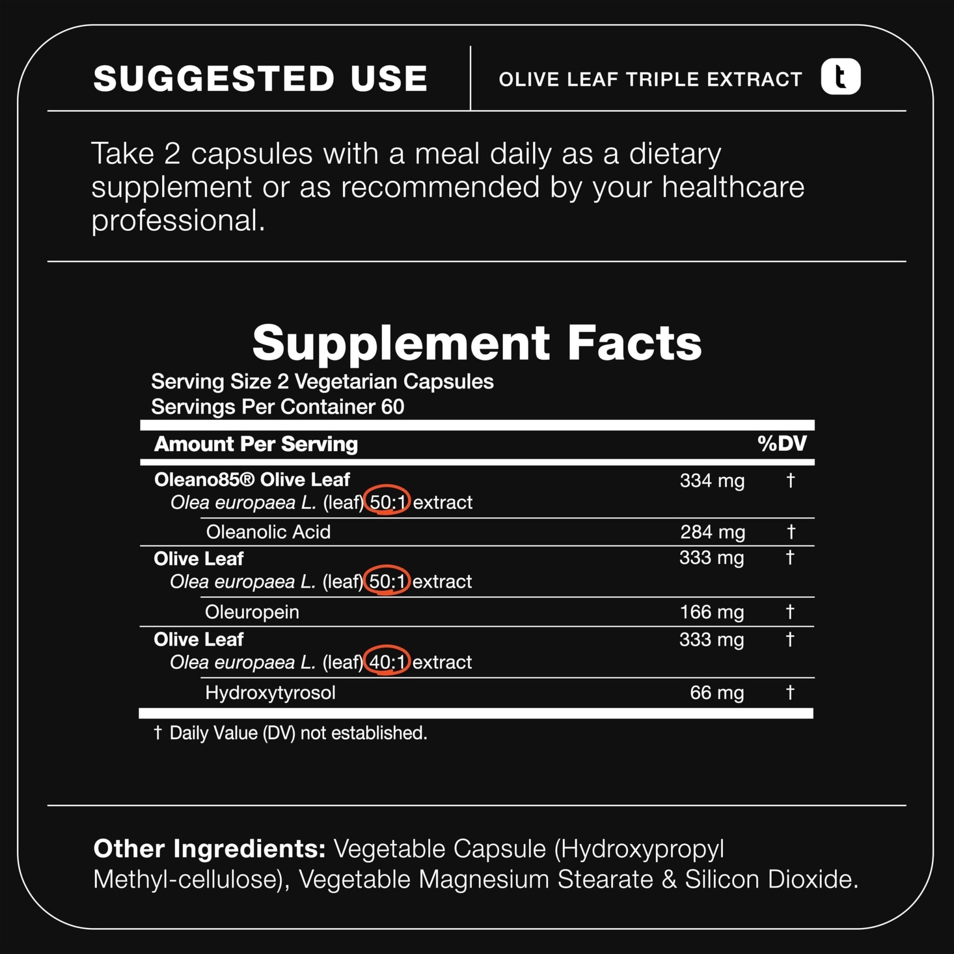 Toniiq 46,620 mg Olive Leaf Extract Complex – with 85% Oleanolic Acid, 50% Oleuropein & 20% Hydroxytyrosol - 50:1 Extract Ratio – 1000mg Extract Per Serving – Third-Party Tested – 120 Capsules - OzHealthStandard