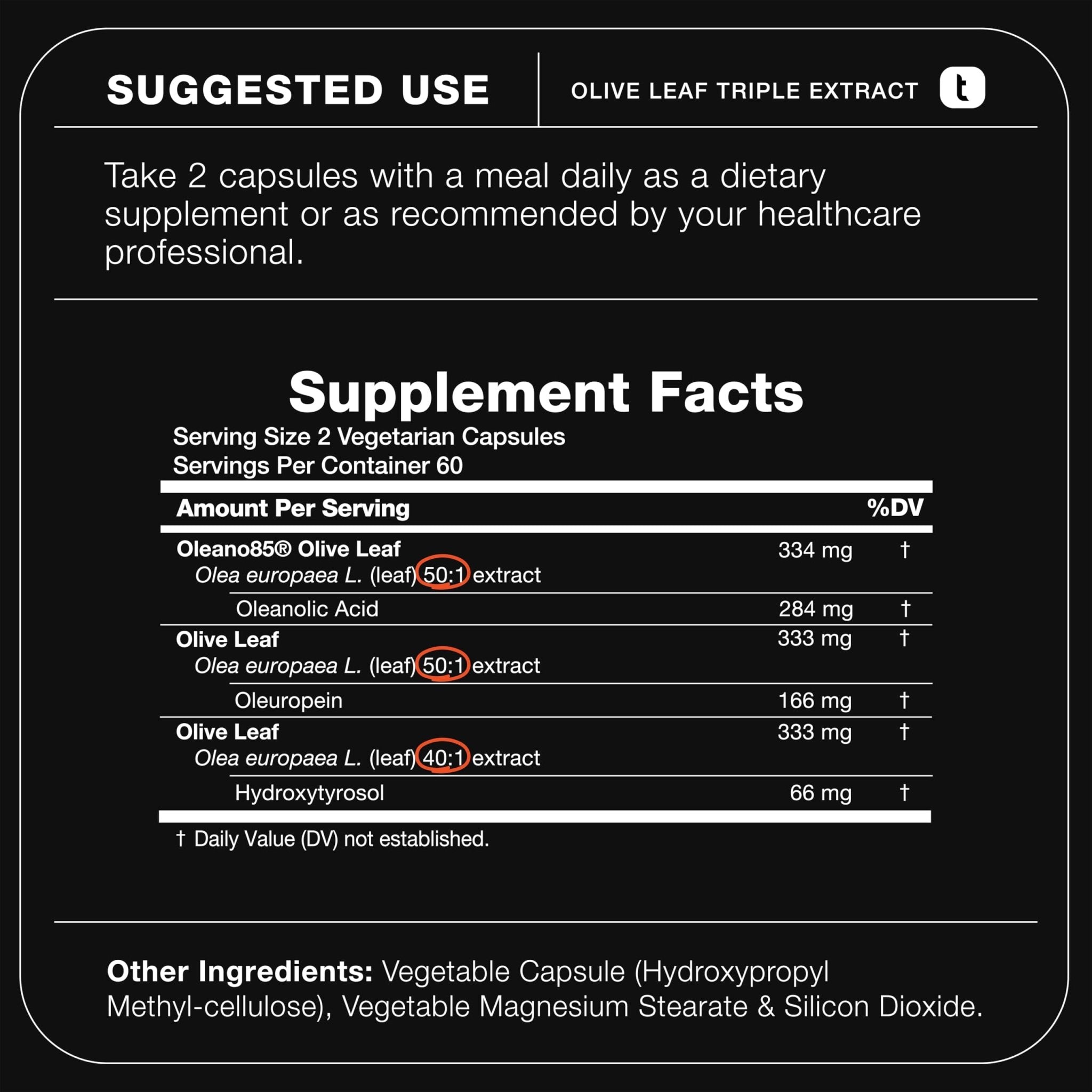 Toniiq 46,620 mg Olive Leaf Extract Complex – with 85% Oleanolic Acid, 50% Oleuropein & 20% Hydroxytyrosol - 50:1 Extract Ratio – 1000mg Extract Per Serving – Third-Party Tested – 120 Capsules - OzHealthStandard