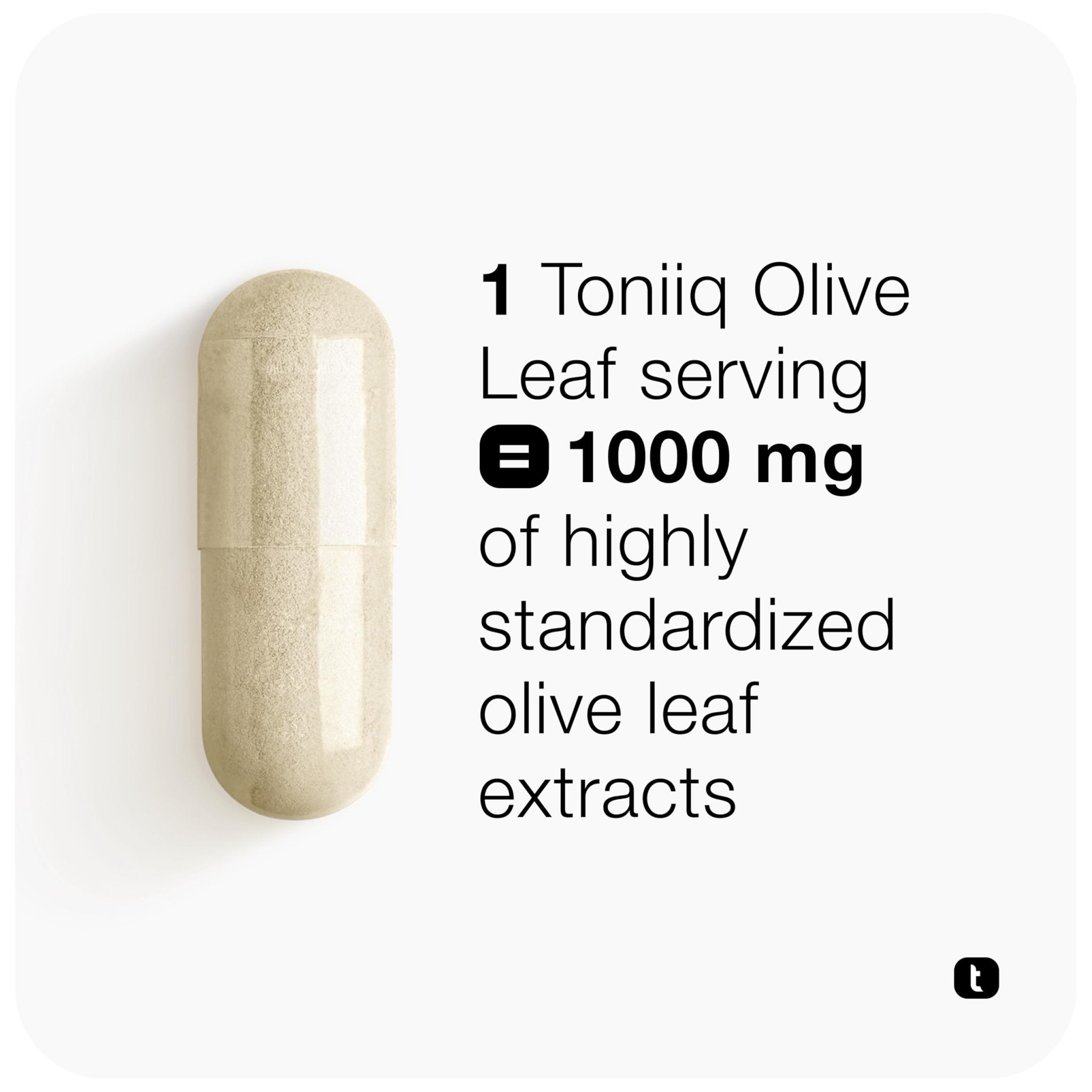 Toniiq 46,620 mg Olive Leaf Extract Complex – with 85% Oleanolic Acid, 50% Oleuropein & 20% Hydroxytyrosol - 50:1 Extract Ratio – 1000mg Extract Per Serving – Third-Party Tested – 120 Capsules - OzHealthStandard