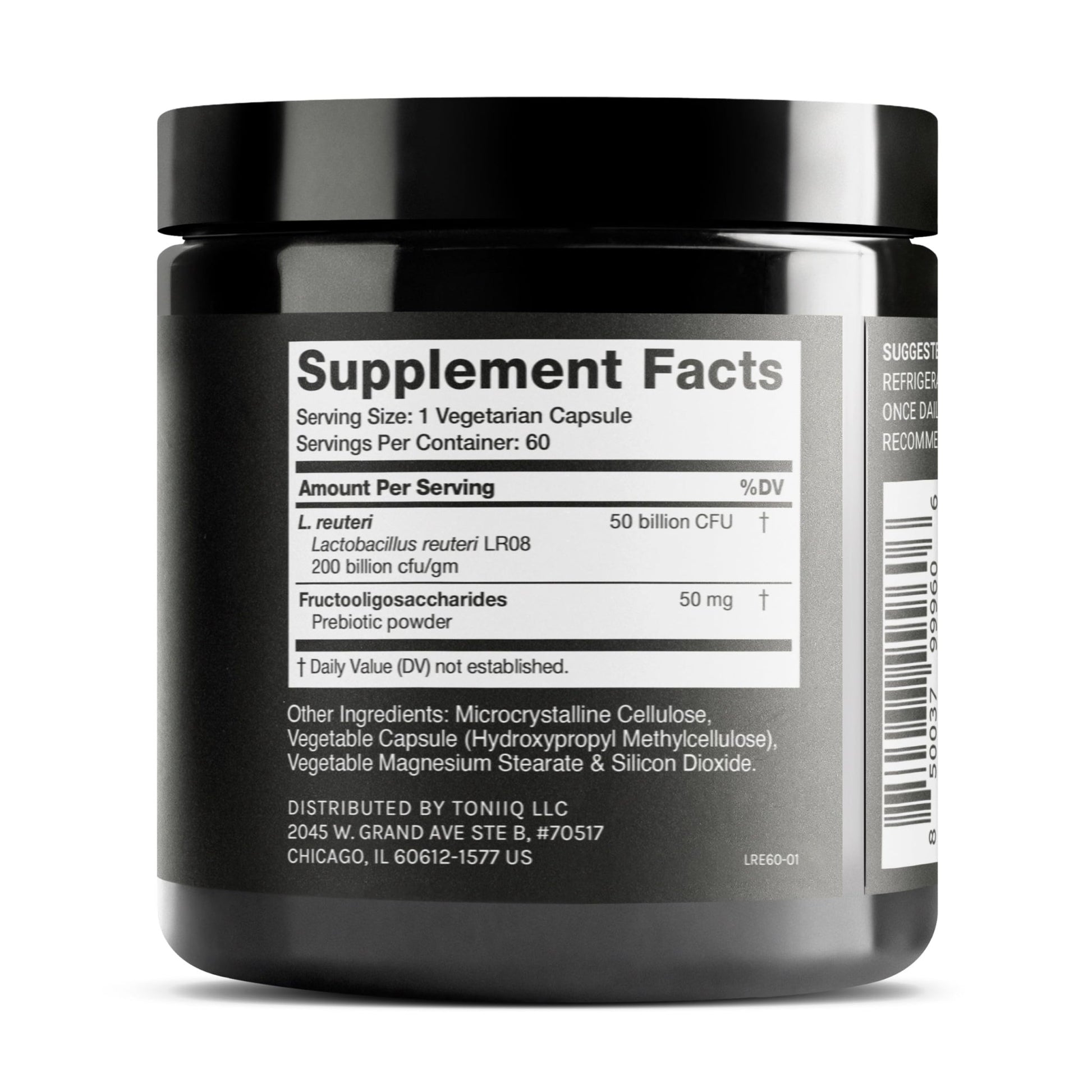 Toniiq 50 Billion CFU Lactobacillus Reuteri Probiotic 50mg per Serving - L Reuteri Probiotics - Highest CFU Count Lactobacillus Reuteri Probiotic - 60 Vegetarian Capsules - 60 Servings - OzHealthStandard