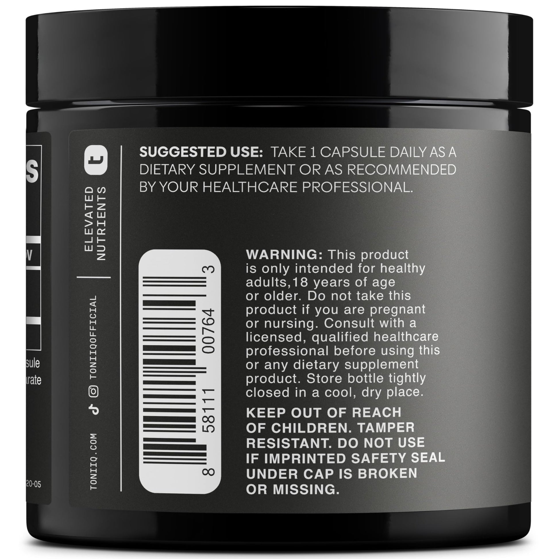 Toniiq 99%+ 20mg Supplement - Ultra High Purity PQQ 20mg Concentrated Formula - PQQ 20 mg 120 Capsules - Pyrroloquinoline Quinone Supplement - 1 Capsule Serving - Vegetarian Capsules - OzHealthStandard