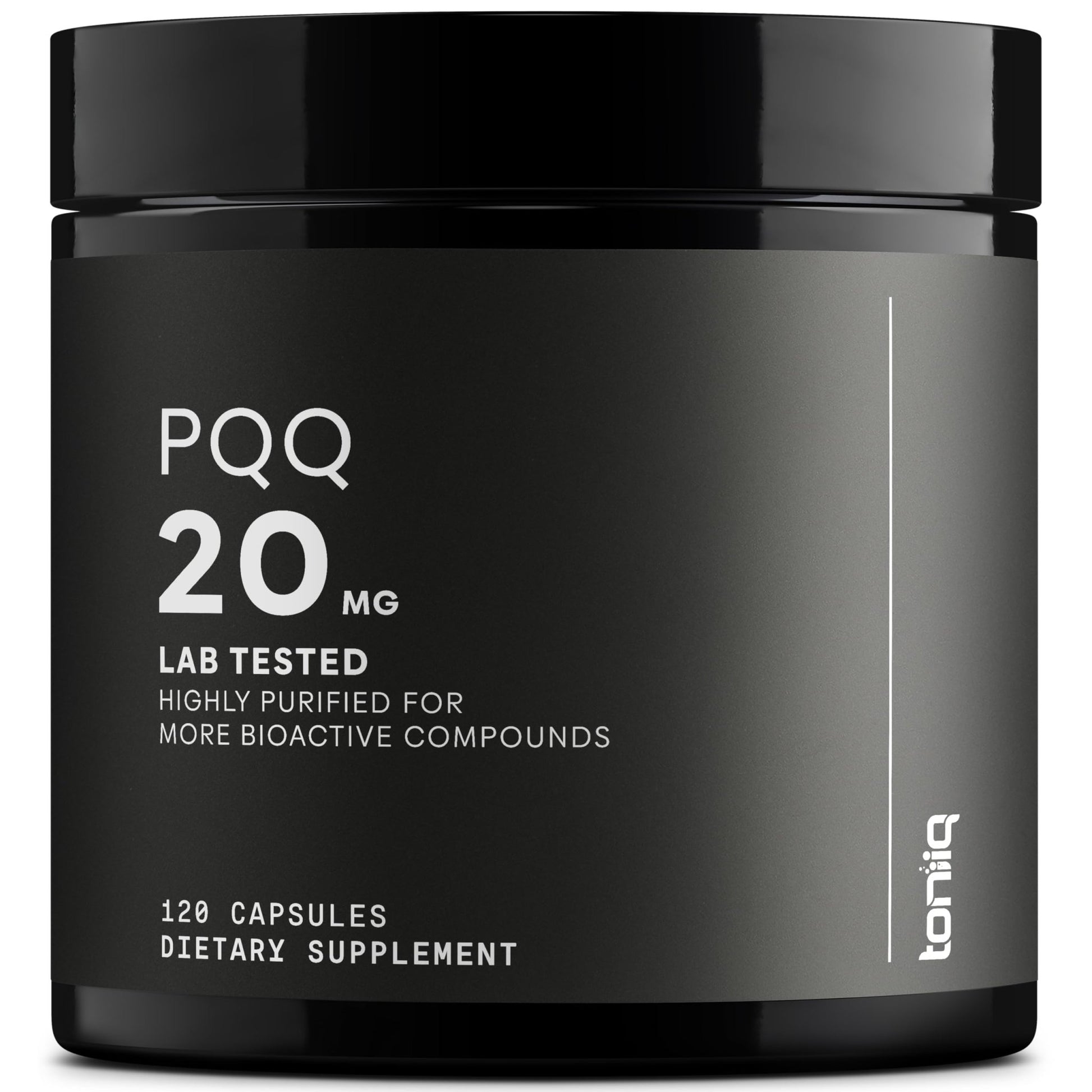 Toniiq 99%+ 20mg Supplement - Ultra High Purity PQQ 20mg Concentrated Formula - PQQ 20 mg 120 Capsules - Pyrroloquinoline Quinone Supplement - 1 Capsule Serving - Vegetarian Capsules - OzHealthStandard