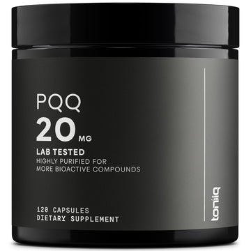 Toniiq 99%+ 20mg Supplement - Ultra High Purity PQQ 20mg Concentrated Formula - PQQ 20 mg 120 Capsules - Pyrroloquinoline Quinone Supplement - 1 Capsule Serving - Vegetarian Capsules - OzHealthStandard