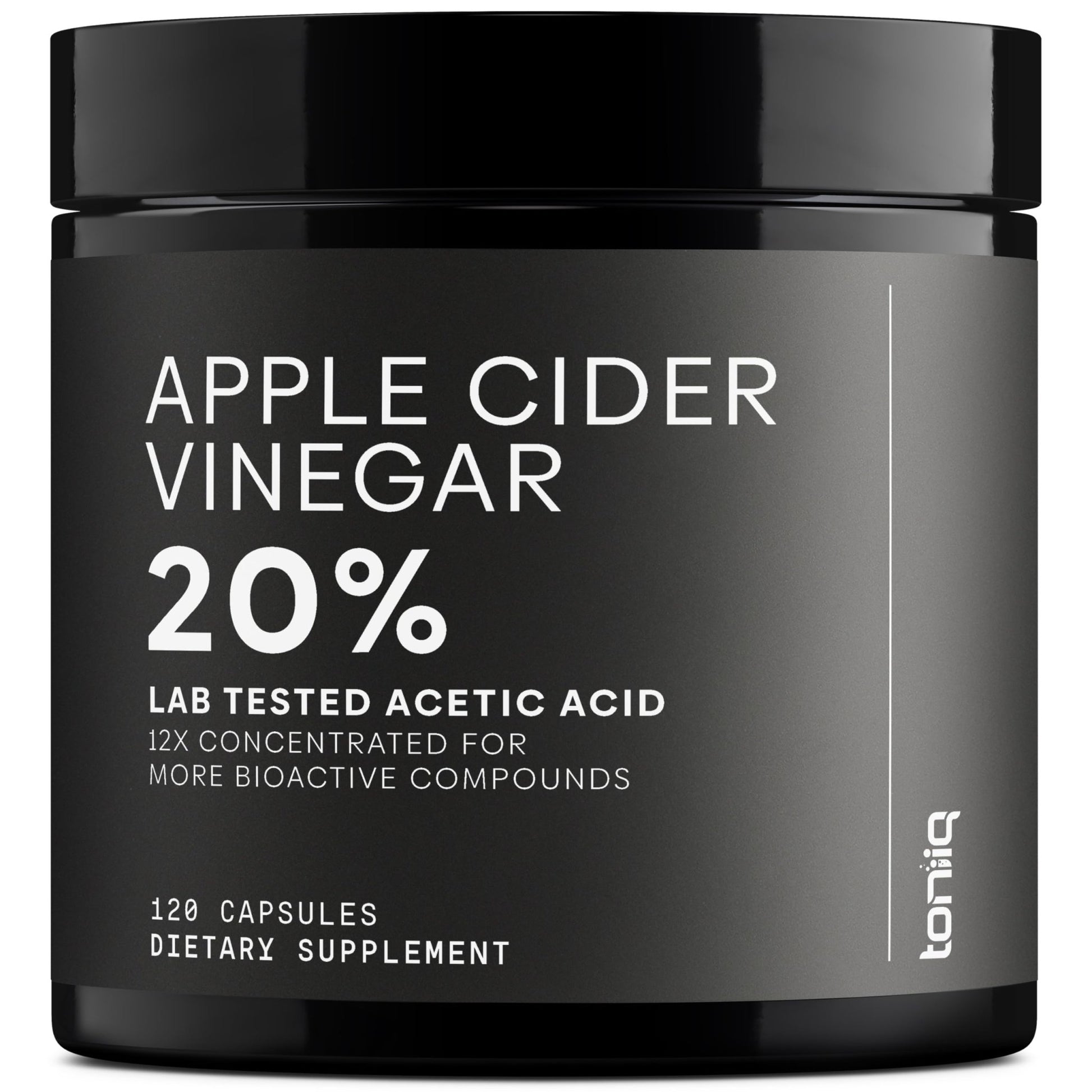 Toniiq Apple Cider Vinegar Capsules - Ultra High Potency 2,010mg Formula with 20% Acetic Acid & Cayenne Pepper - Made with The Mother - Third-Party Lab Tested - 120 Capsules - OzHealthStandard