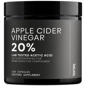 Toniiq Apple Cider Vinegar Capsules - Ultra High Potency 2,010mg Formula with 20% Acetic Acid & Cayenne Pepper - Made with The Mother - Third-Party Lab Tested - 120 Capsules - OzHealthStandard