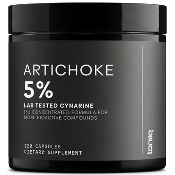 Toniiq Artichoke Extract 15:1 – with 5% Cynarin (60 mg) – 120 Vegan Capsules – Liver & Digestive Support - Lab Tested - Non-GMO - OzHealthStandard
