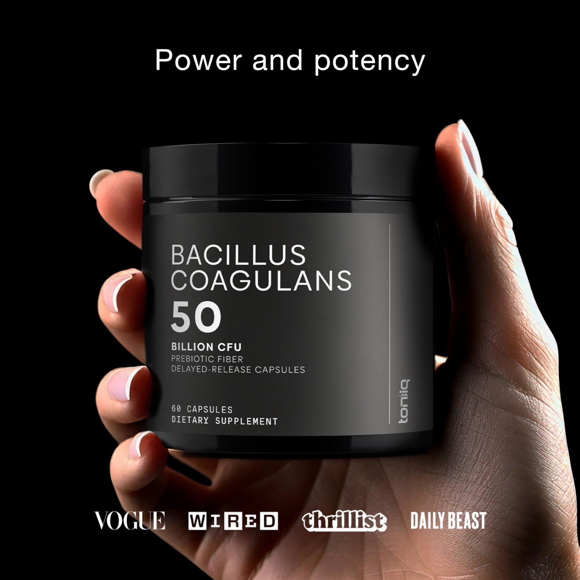 Toniiq Bacillus Coagulans Probiotic Supplement – Ultra High Strength 50 Billion CFU with FOS Prebiotic – Spore-Based Probiotic for Exceptional Stability – Third-Party Tested – 60 Capsules - OzHealthStandard