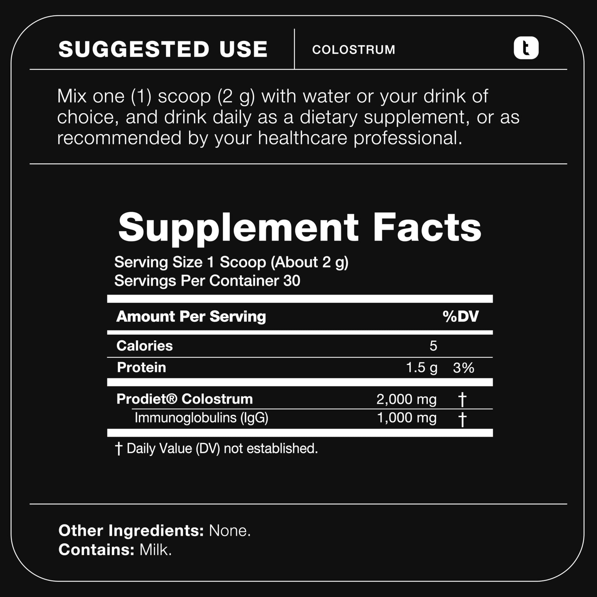 Toniiq Colostrum Powder – Ultra High Potency 50% IgG Concentrate – Farm-to-Jar Traceable French Colostrum – Microfiltered for Purity – Third-Party Lab Verified – 30 Servings - OzHealthStandard