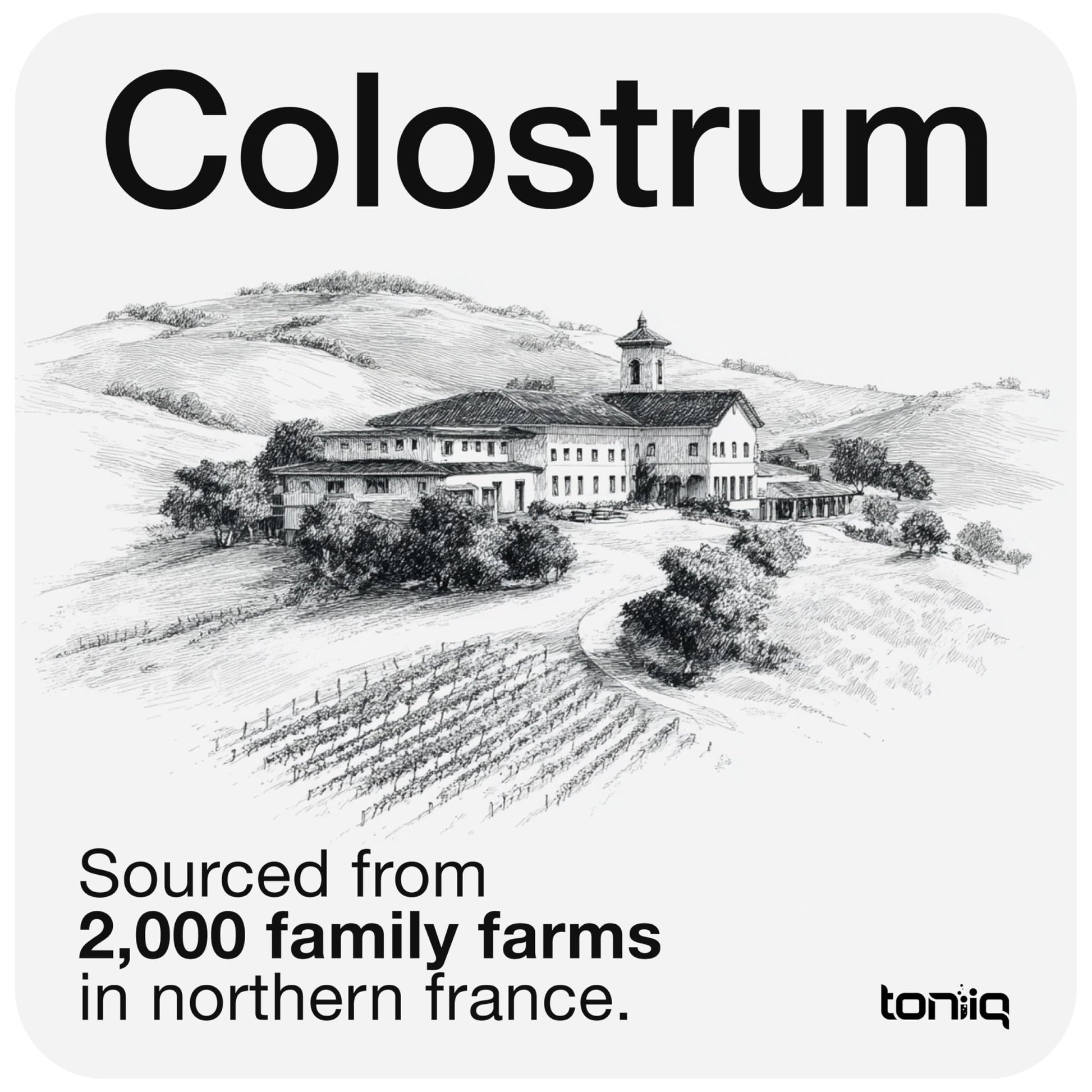 Toniiq Colostrum Powder – Ultra High Potency 50% IgG Concentrate – Farm-to-Jar Traceable French Colostrum – Microfiltered for Purity – Third-Party Lab Verified – 30 Servings - OzHealthStandard
