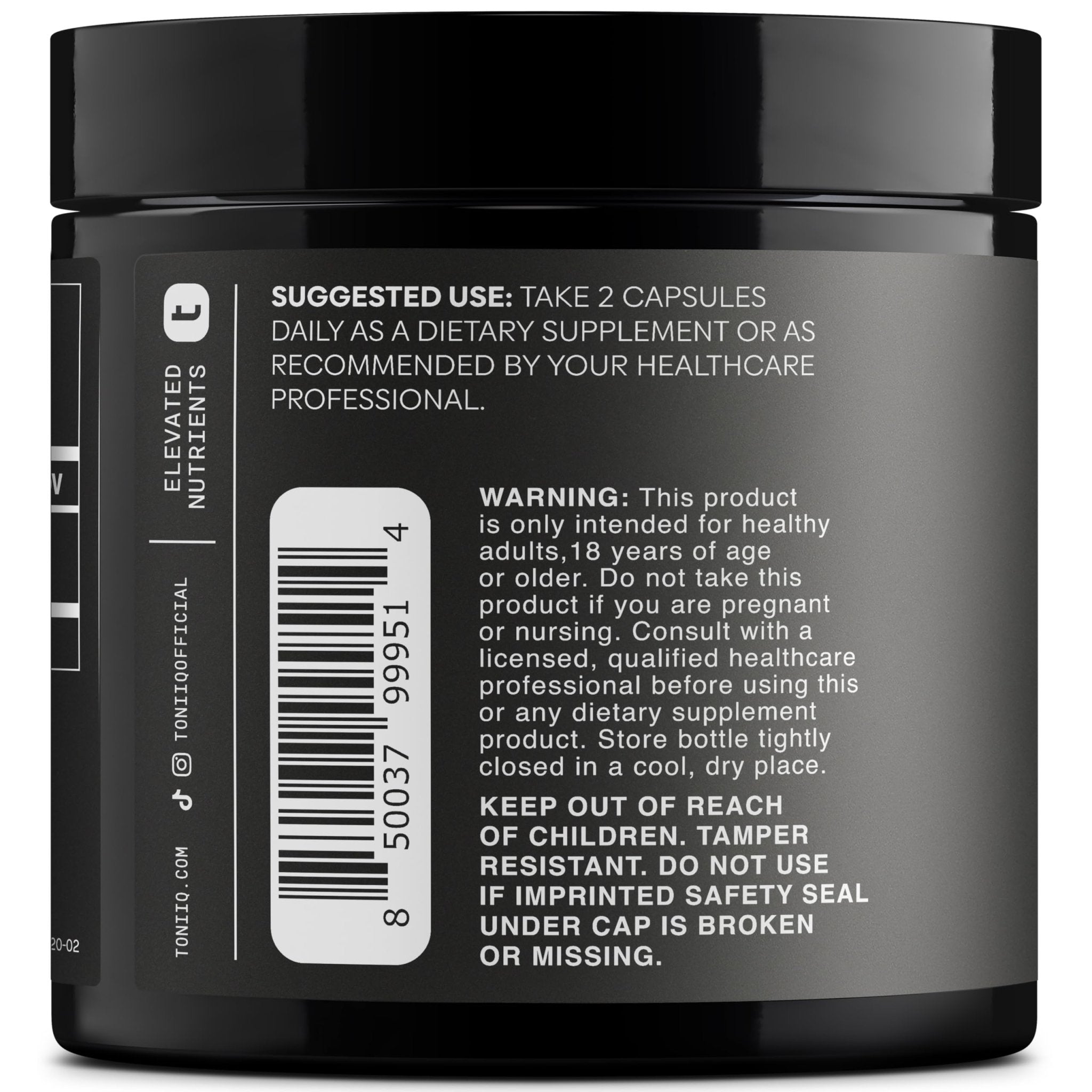 Toniiq Fadogia Agrestis - Ultra High Potency 30:1 Extract - 1200mg Per Serving - Highly Concentrated - Third-Party Lab Tested - 120 Capsules - OzHealthStandard