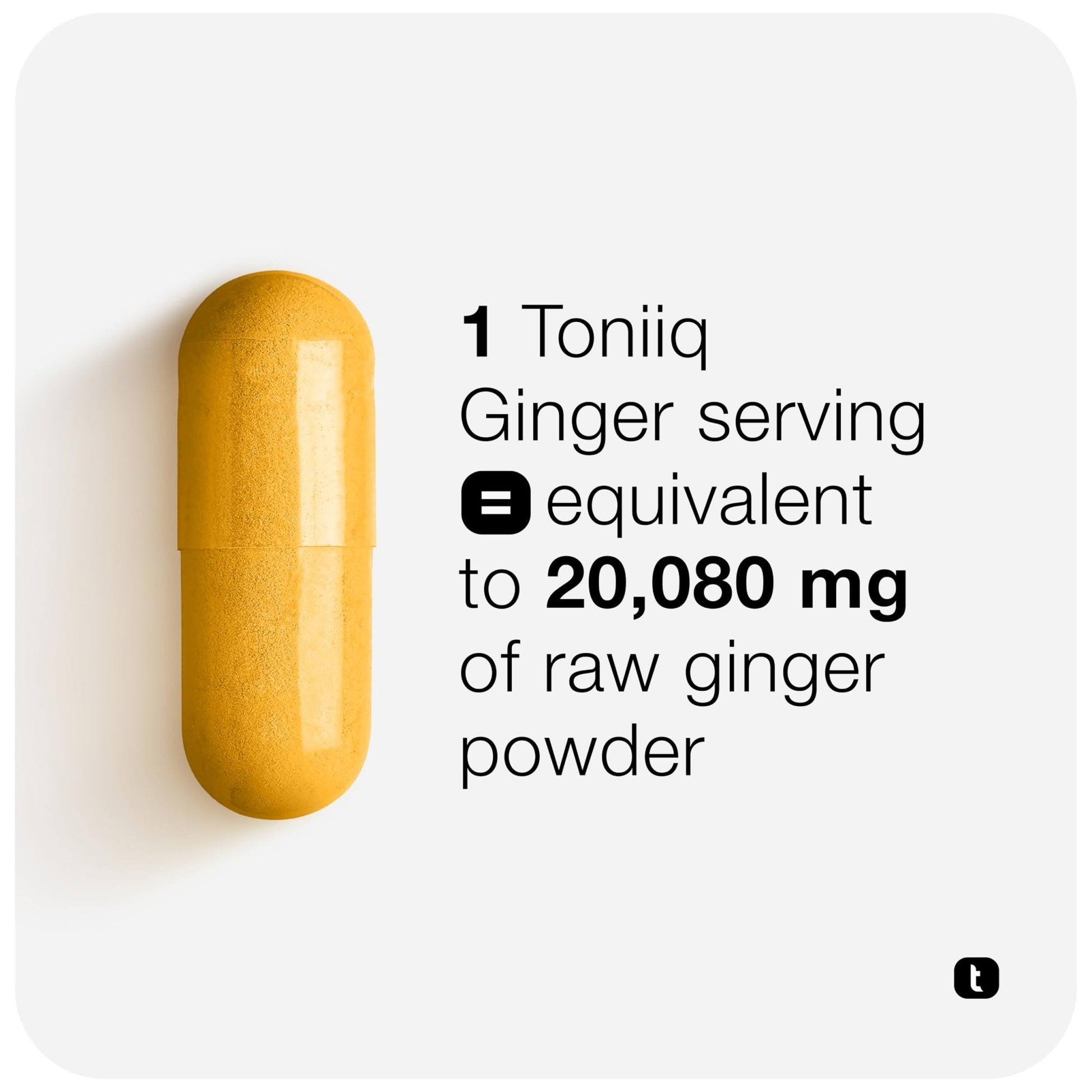 Toniiq Ginger Root Capsules – Ultra High Potency 25:1 Extract with 20% Gingerols – with Curcumin & Black Pepper for Synergy – Lab Tested – 60 Capsules - OzHealthStandard
