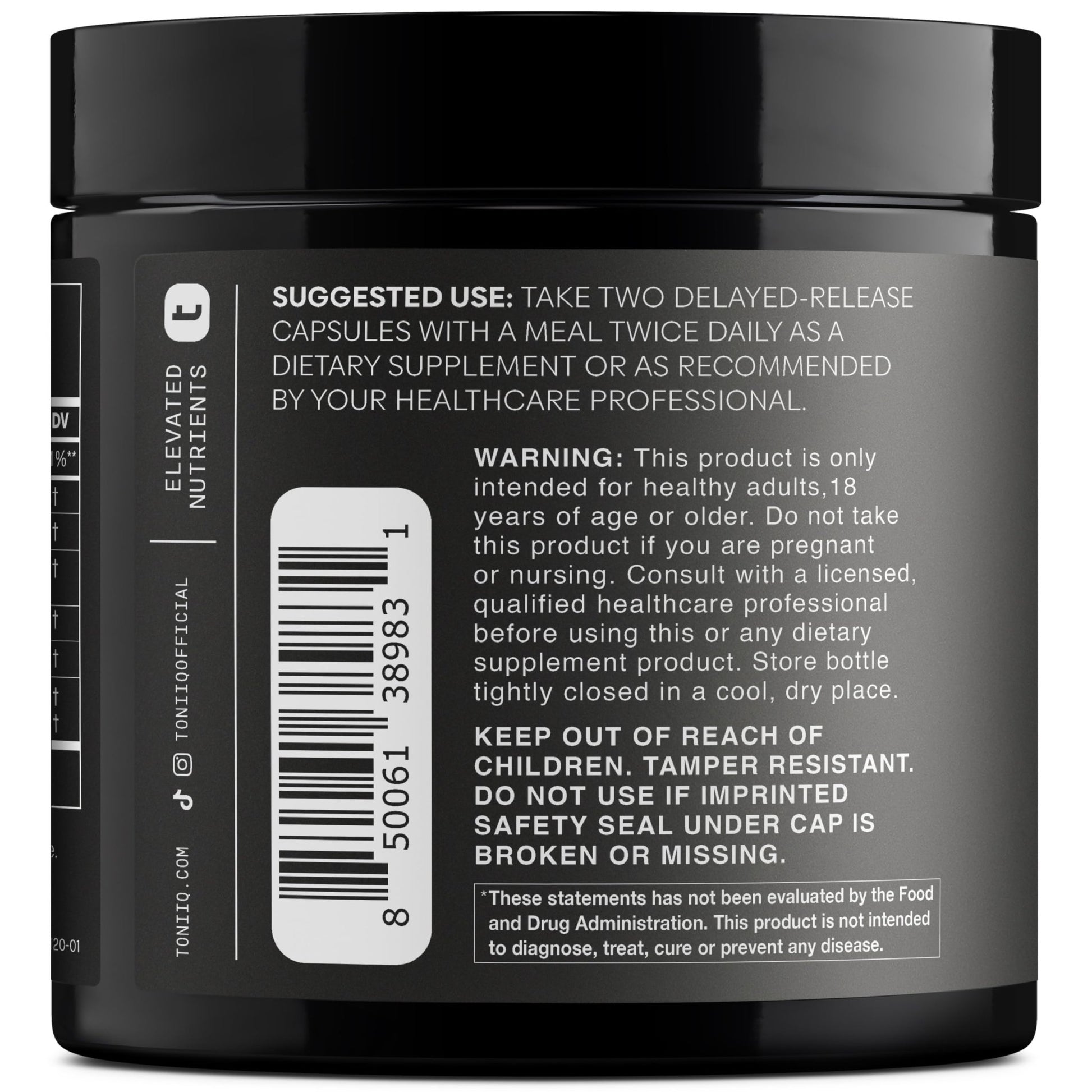 Toniiq GLP-1 Support — with Clinically Studied, Patented GlucoVantage® Dihydroberberine and Akkermansia — Appetite and Fullness Support — 120 Capsules (60-Day Supply) - OzHealthStandard