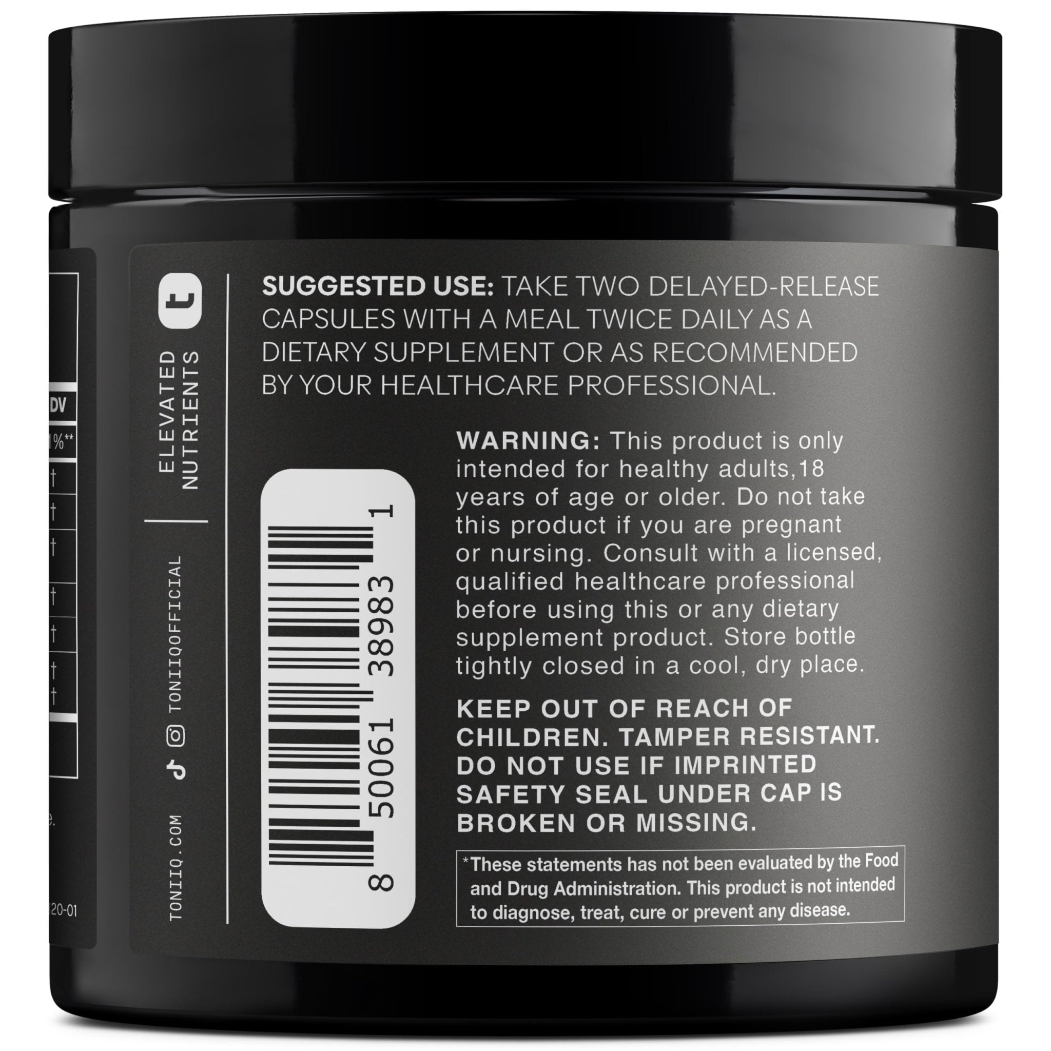 Toniiq GLP-1 Support — with Clinically Studied, Patented GlucoVantage® Dihydroberberine and Akkermansia — Appetite and Fullness Support — 120 Capsules (60-Day Supply) - OzHealthStandard