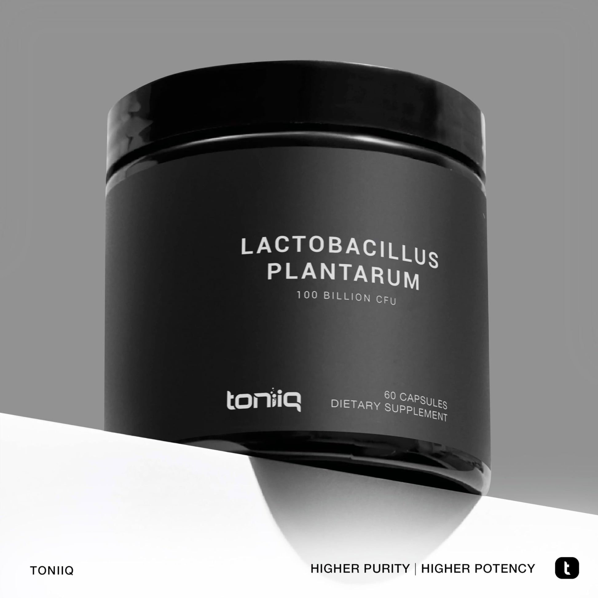Toniiq Lactobacillus Plantarum – 100 Billion CFU High-Strength Single-Strain Probiotic with FOS – Delayed-Release Veggie Capsules – Third-Party Tested Potency – 60 Capsules - OzHealthStandard