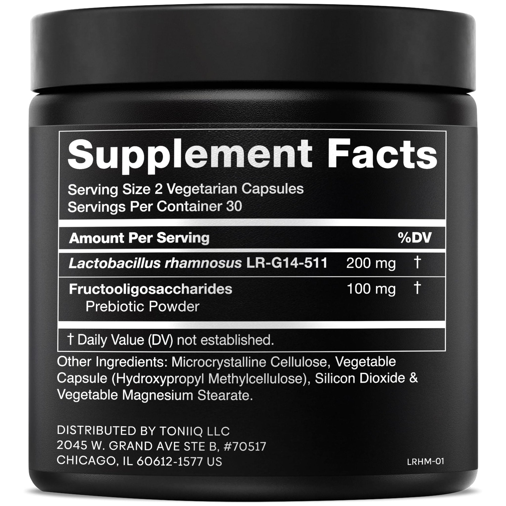 Toniiq Lactobacillus Rhamnosus – Ultra High Strength 100B CFU with Prebiotic FOS – Delayed Release Capsules – Third-Party Lab Tested – 60 Capsules - OzHealthStandard