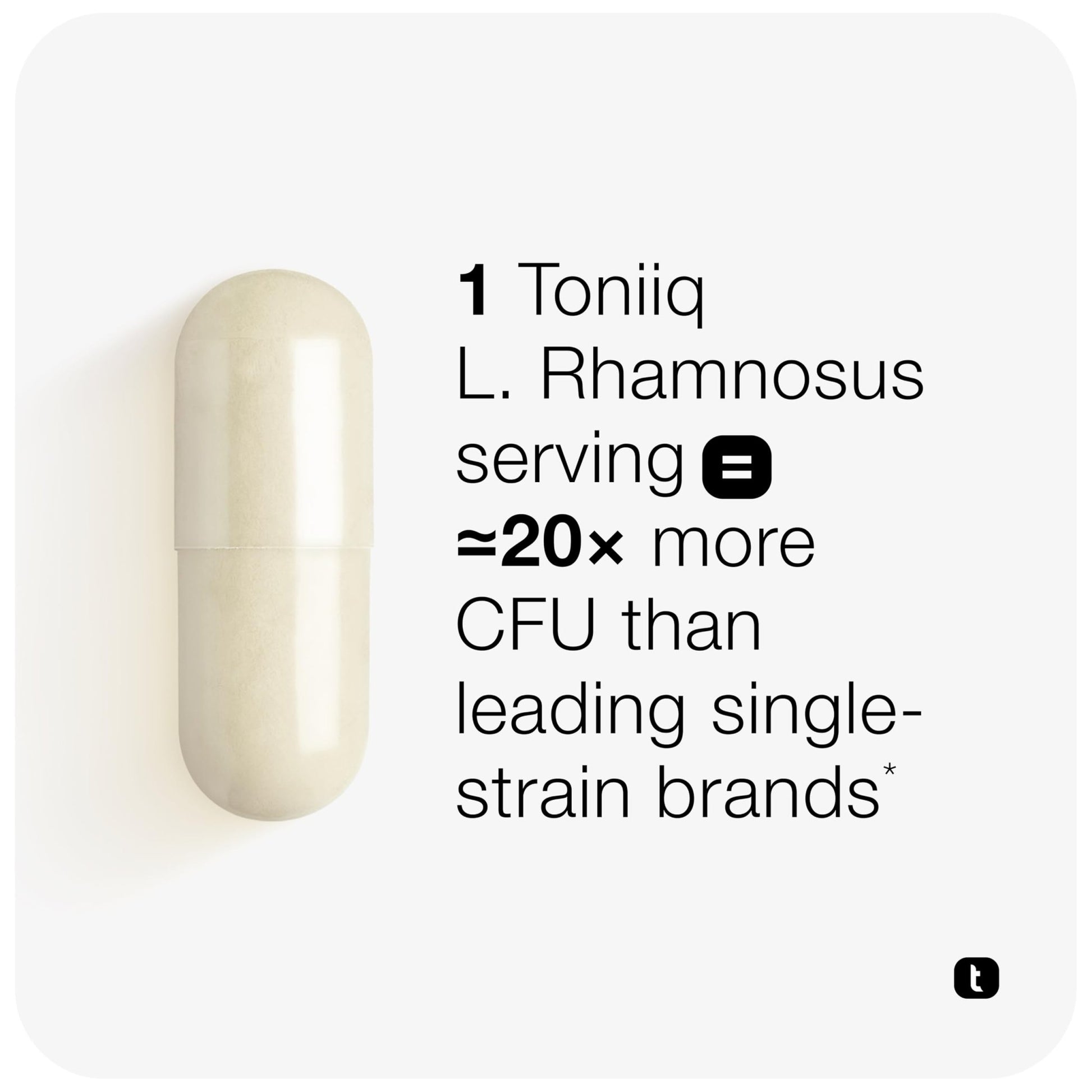 Toniiq Lactobacillus Rhamnosus – Ultra High Strength 100B CFU with Prebiotic FOS – Delayed Release Capsules – Third-Party Lab Tested – 60 Capsules - OzHealthStandard