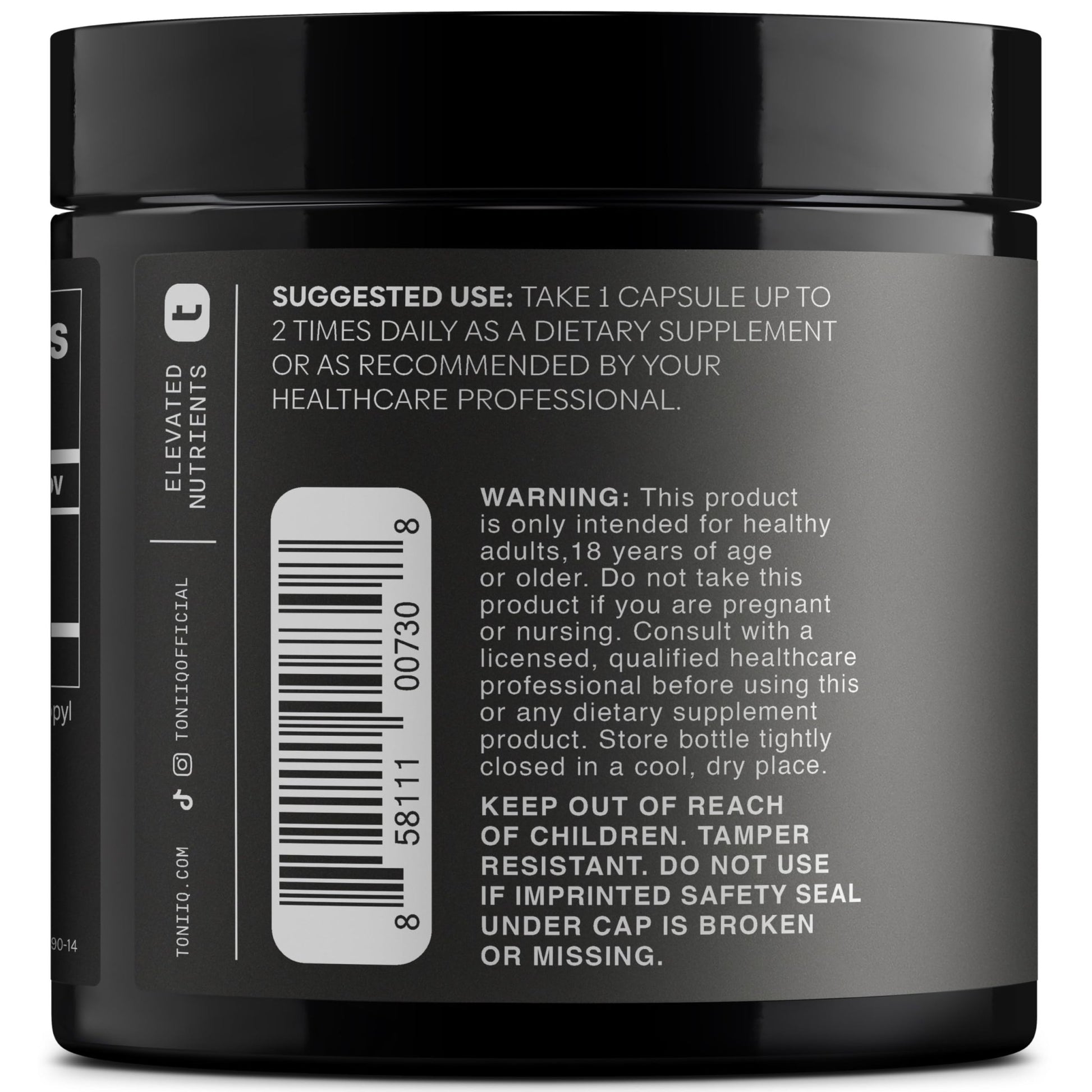 Toniiq Maca Root - Ultra High Potency 20:1 Extract - Black, Red and Yellow Maca Complex - Single Origin, Wildcrafted & Highly Concentrated - Third-Party Lab Tested - 90 Capsules - OzHealthStandard
