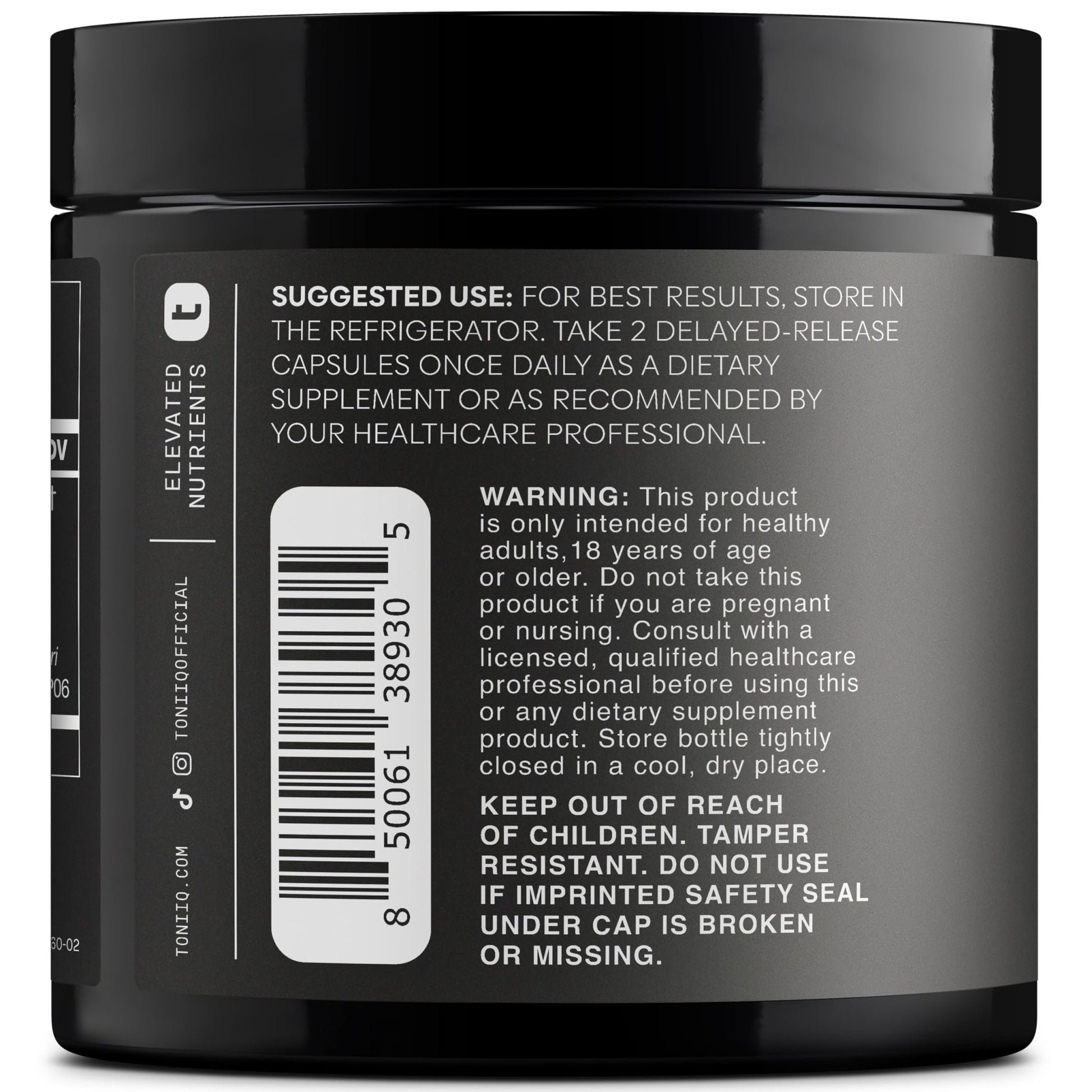 Toniiq Mens Probiotic with 20 Verified Strains – 200 Bilion CFU + 200mg FOS Prebiotic – Mens Probiotics for Gut Health - Cold-Chain & Delayed-Release – Lab-Tested Synbiotic Formula - OzHealthStandard