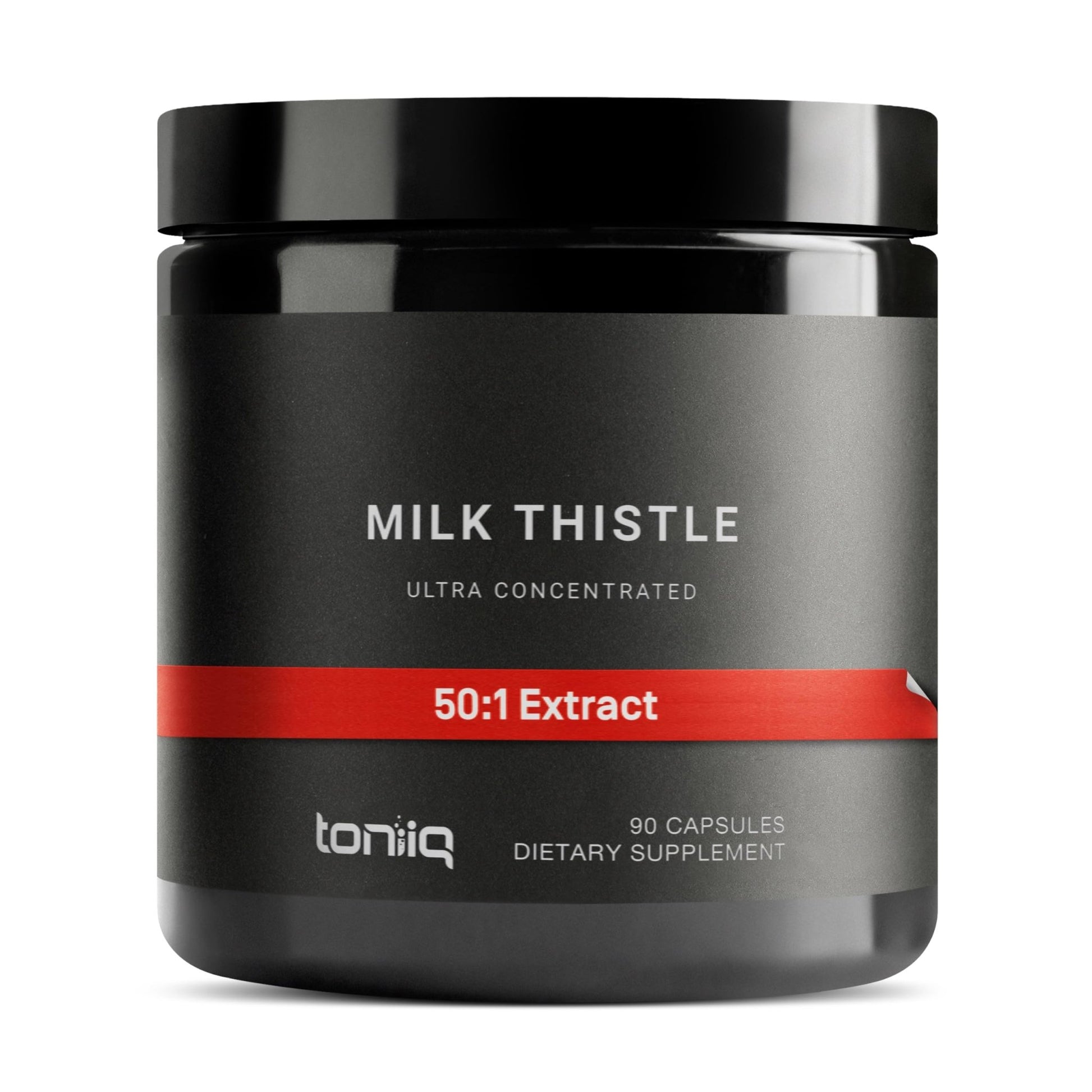 Toniiq Milk Thistle - Ultra High Potency 50:1 Extract with 80% Silymarin - Highly Concentrated - Third-Party Lab Tested - 90 Capsules - OzHealthStandard