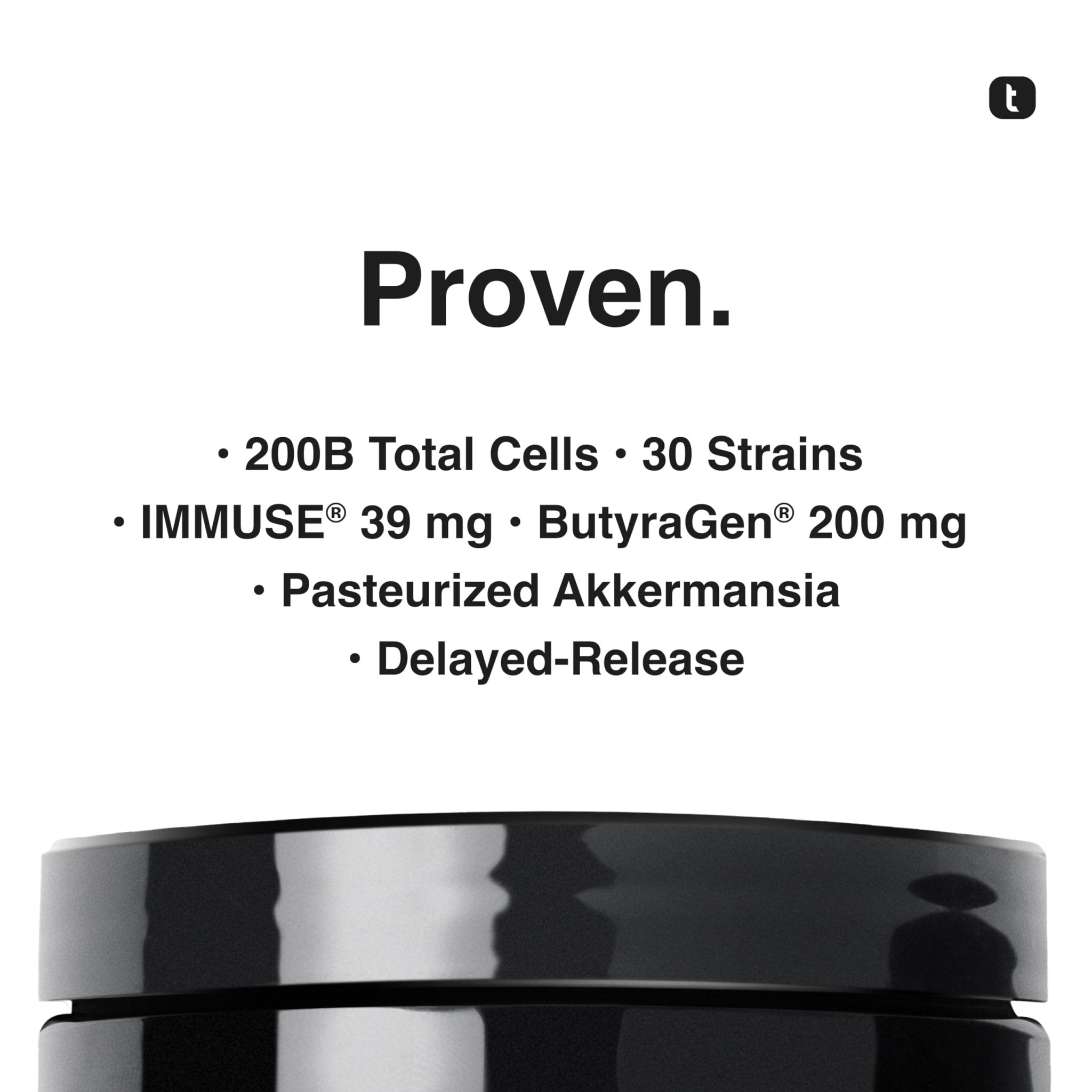 Toniiq Prebiotics and Probiotics – 200B TFU with Postbiotics IMMUSE® & ButyraGen® – 30 Strains – Shelf-Stable Synbiotic Formula – Third-Party Tested – 60 Capsules - OzHealthStandard