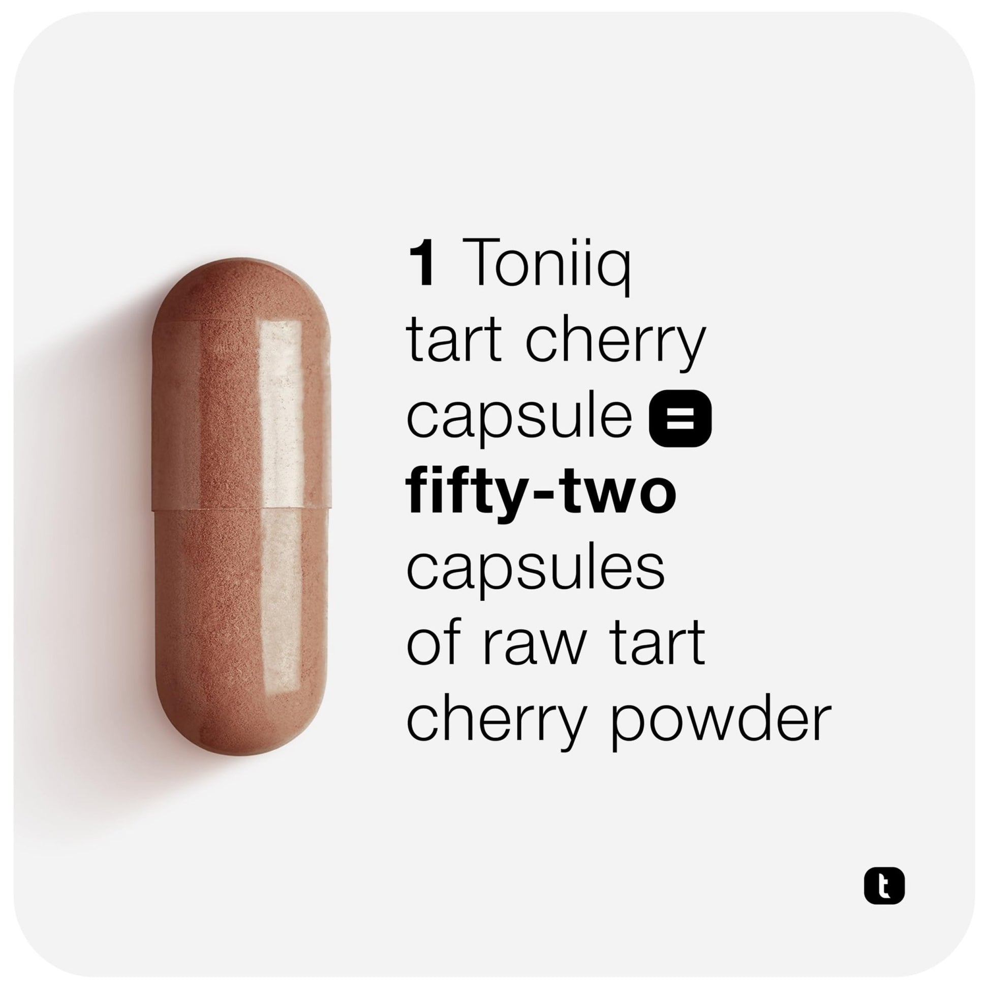 Toniiq Tart Cherry Capsules - Ultra High Potency 52:1 Extract - Highly Concentrated - Third-Party Lab Tested for Purity & Quality - 120 Capsules - OzHealthStandard