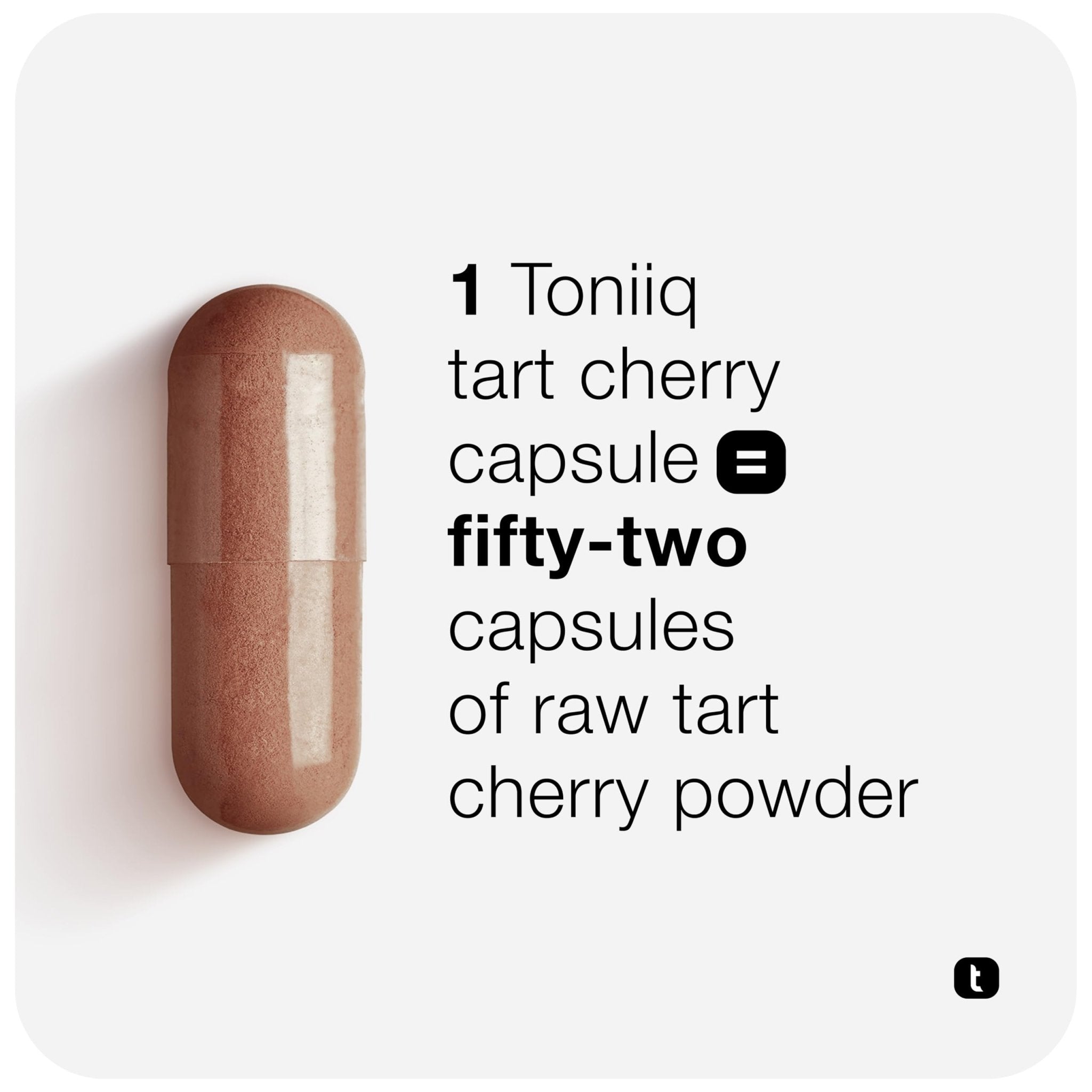 Toniiq Tart Cherry Capsules - Ultra High Potency 52:1 Extract - Highly Concentrated - Third-Party Lab Tested for Purity & Quality - 120 Capsules - OzHealthStandard