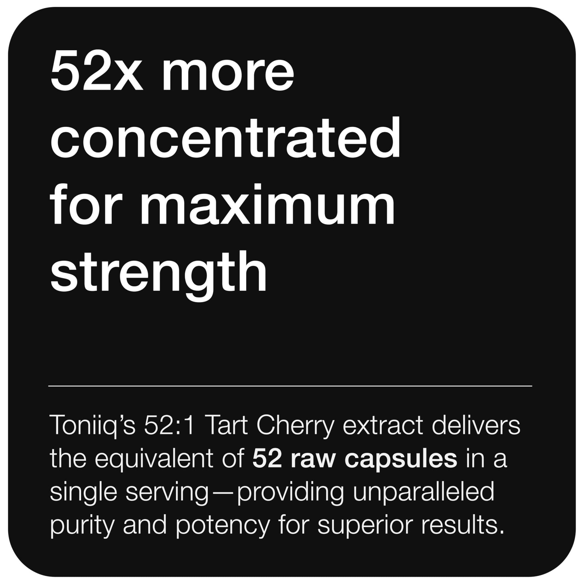 Toniiq Tart Cherry Capsules - Ultra High Potency 52:1 Extract - Highly Concentrated - Third-Party Lab Tested for Purity & Quality - 120 Capsules - OzHealthStandard