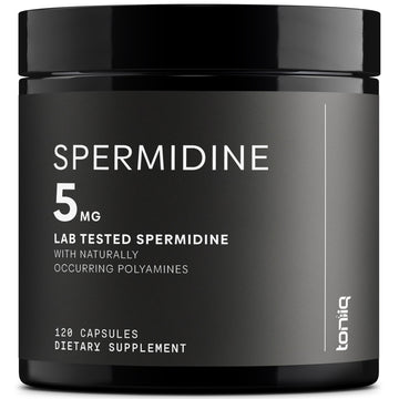Toniiq Ultra Concentrated 500mg Spermidine Supplements for Men and Women - Non-Synthetic Spermidine Standardized to No Less Than 1% - 5mg per Serving Rice Germ Extract - OzHealthStandard